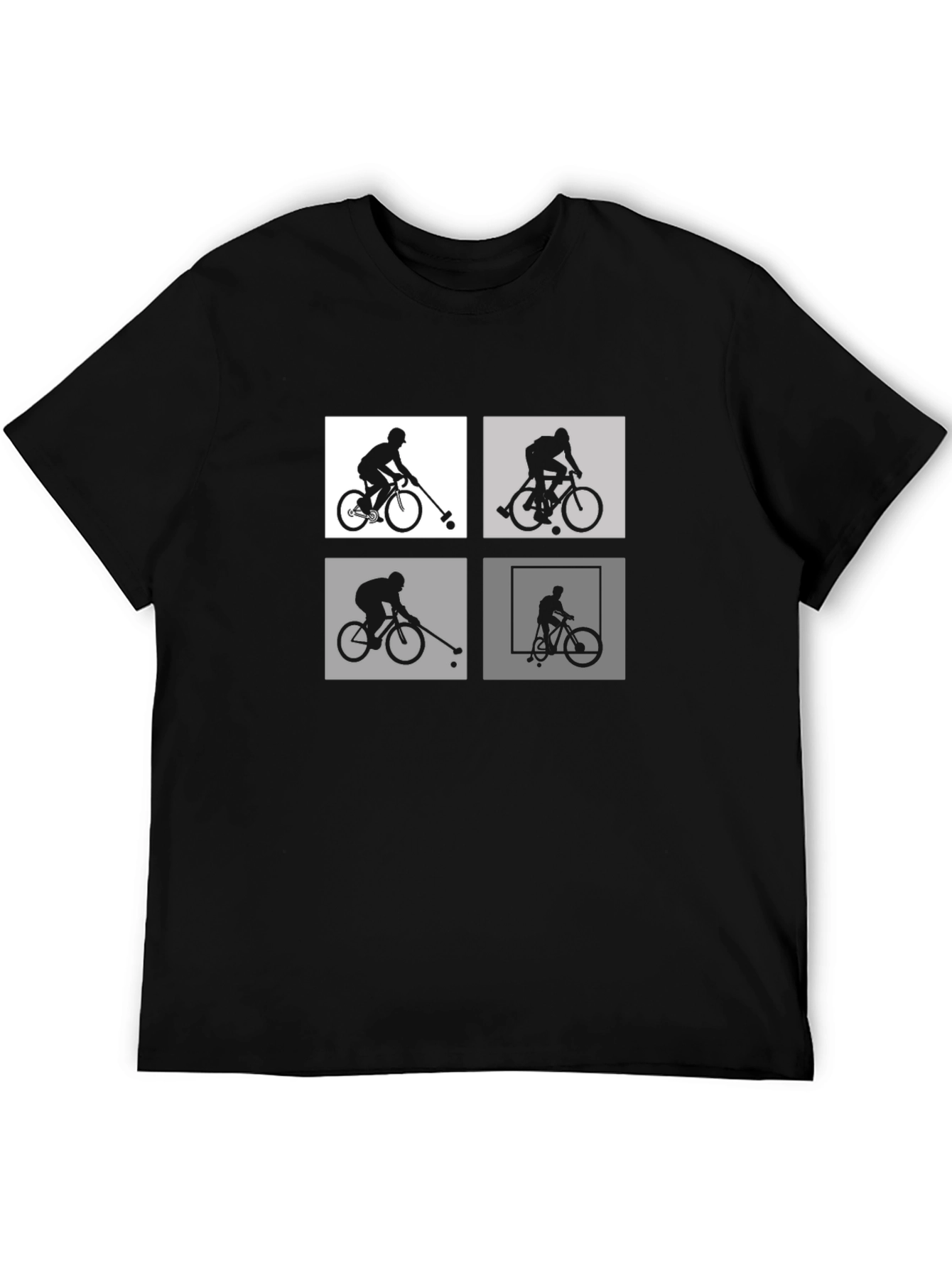 Black Bike Polo T-Shirt - Unique Design view 5