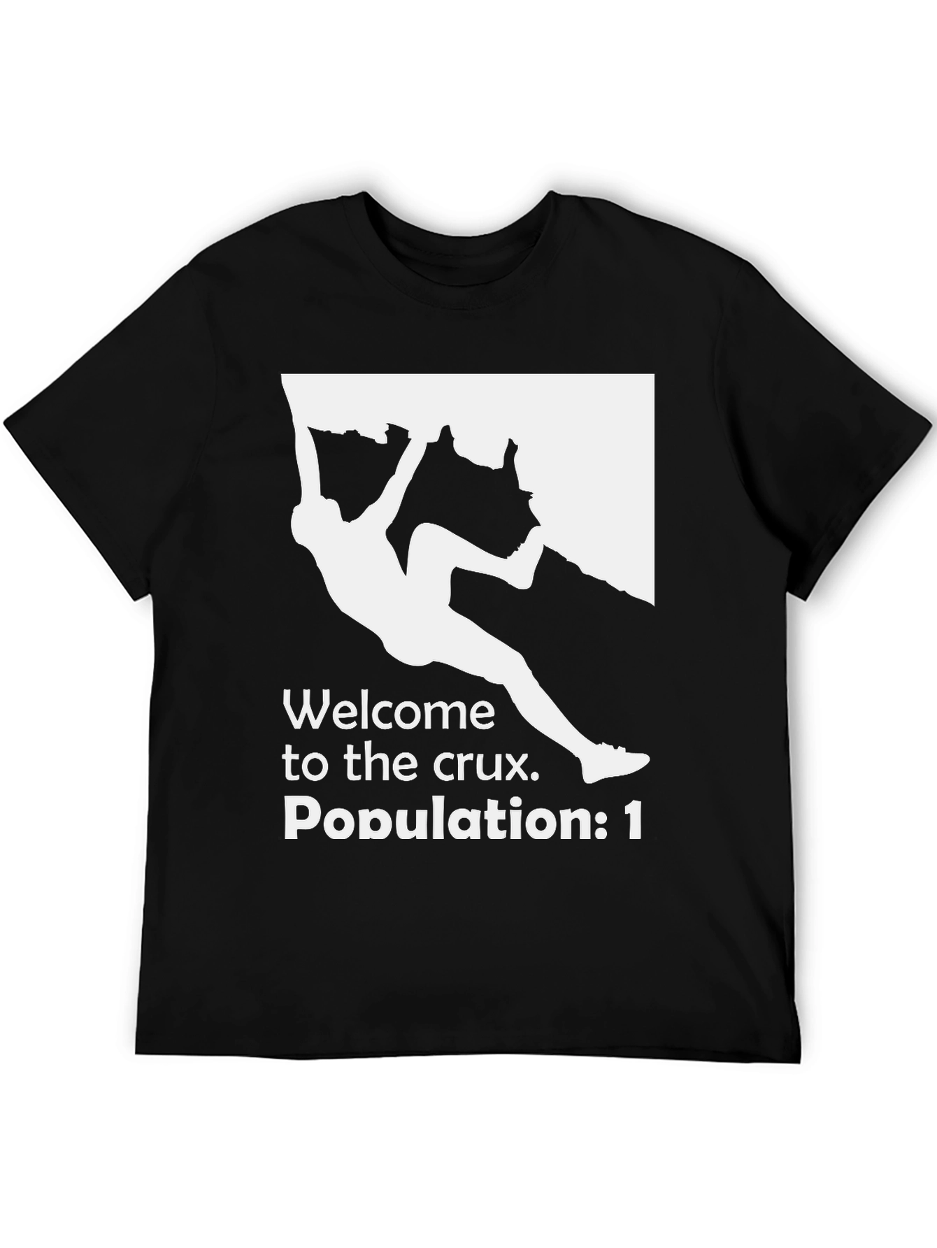 Black Welcome to the Crux Climbing T-Shirt view 5