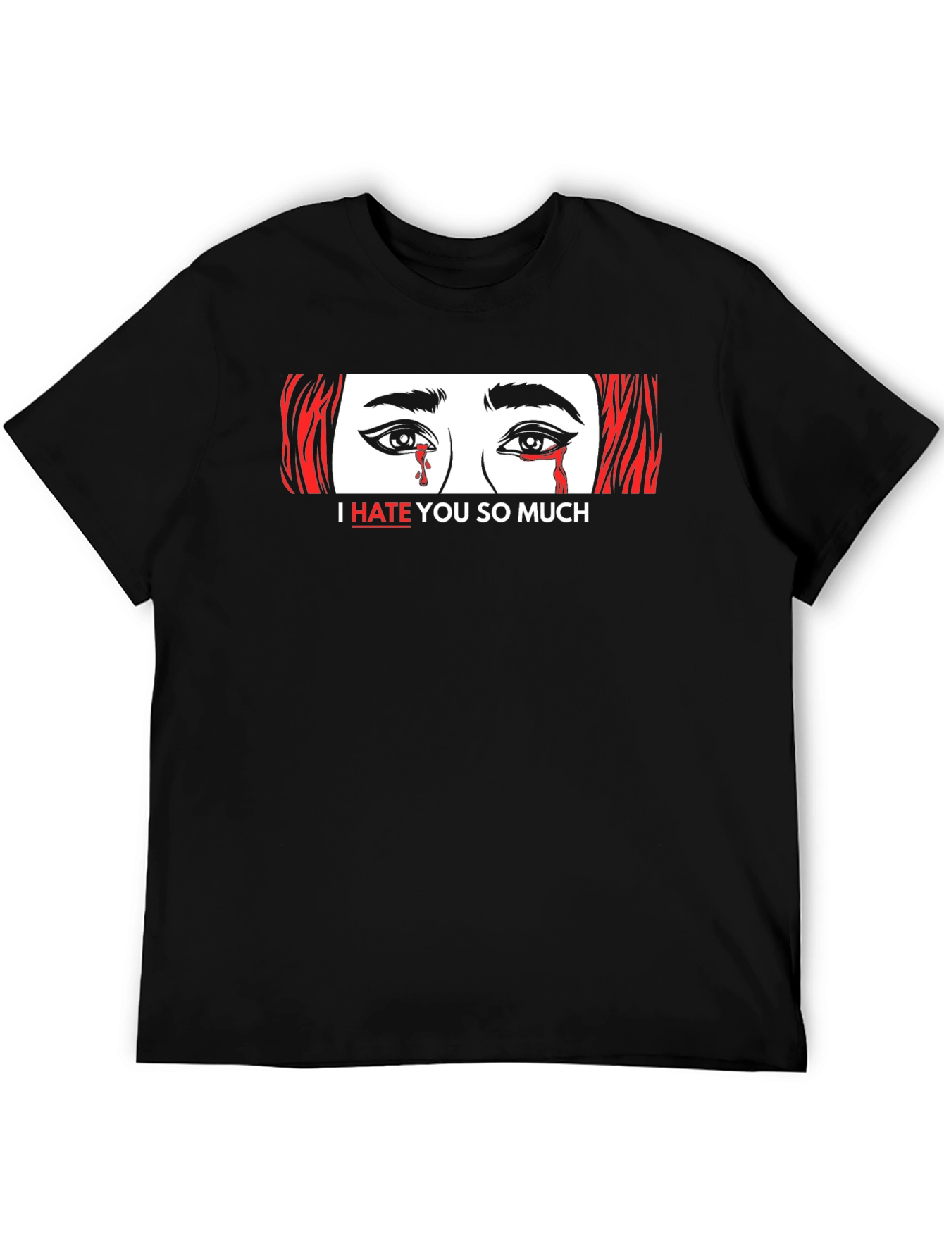 Black I Hate You So Much Graphic Tee view 5