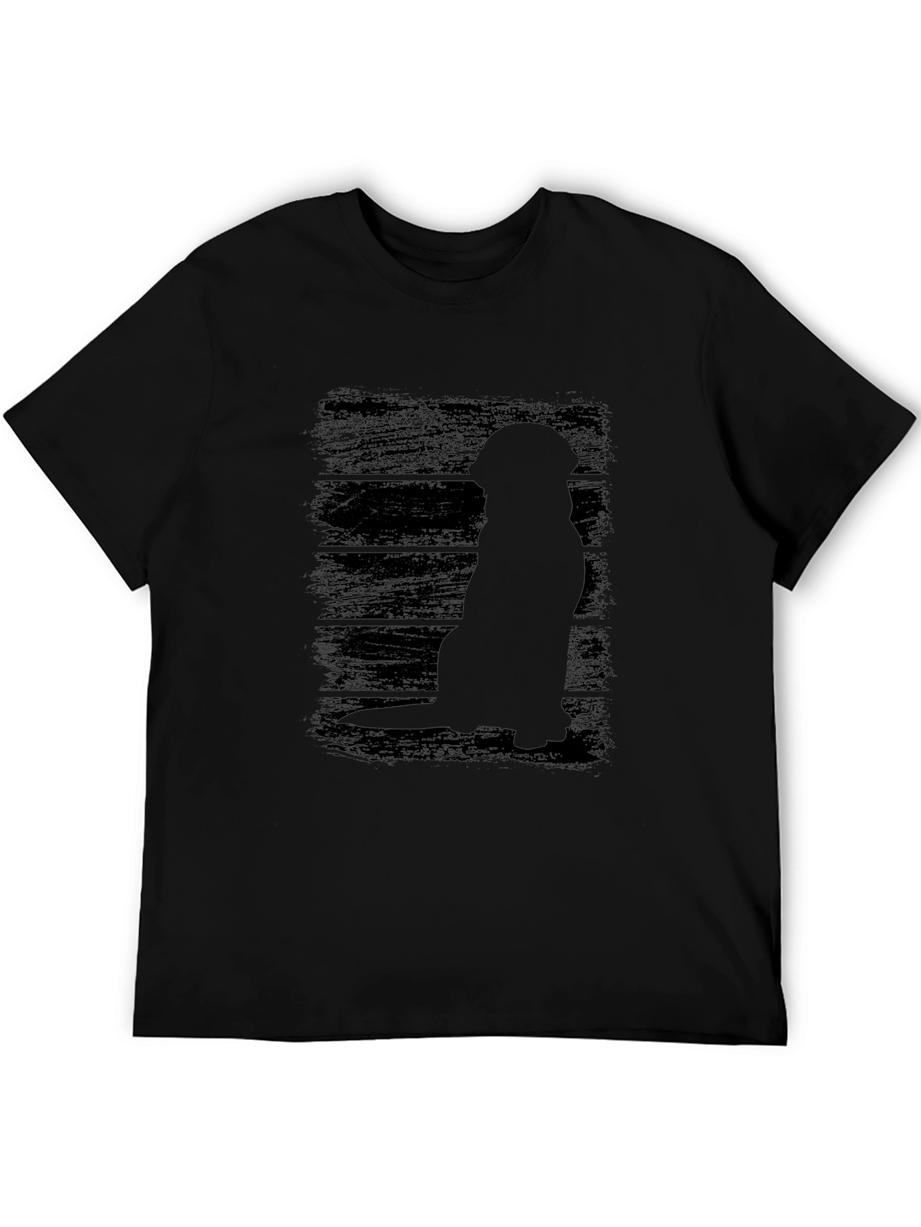 Black Black Dog Silhouette Graphic T-Shirt view 5