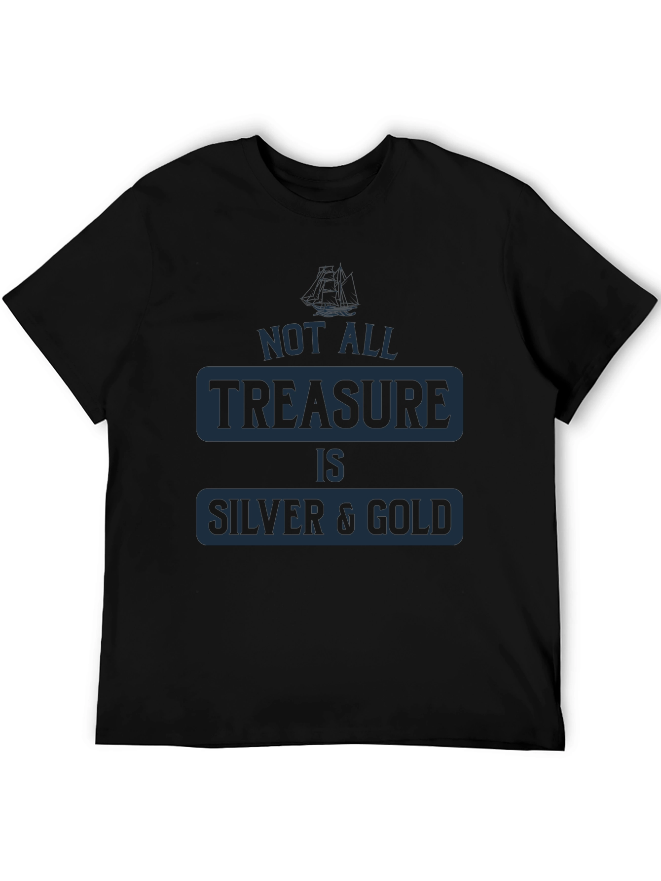 Black Treasure Quote Graphic T-Shirt view 5