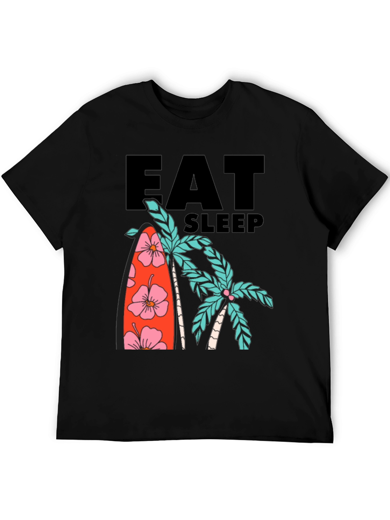 Black Eat Sleep Surf T-Shirt view 5