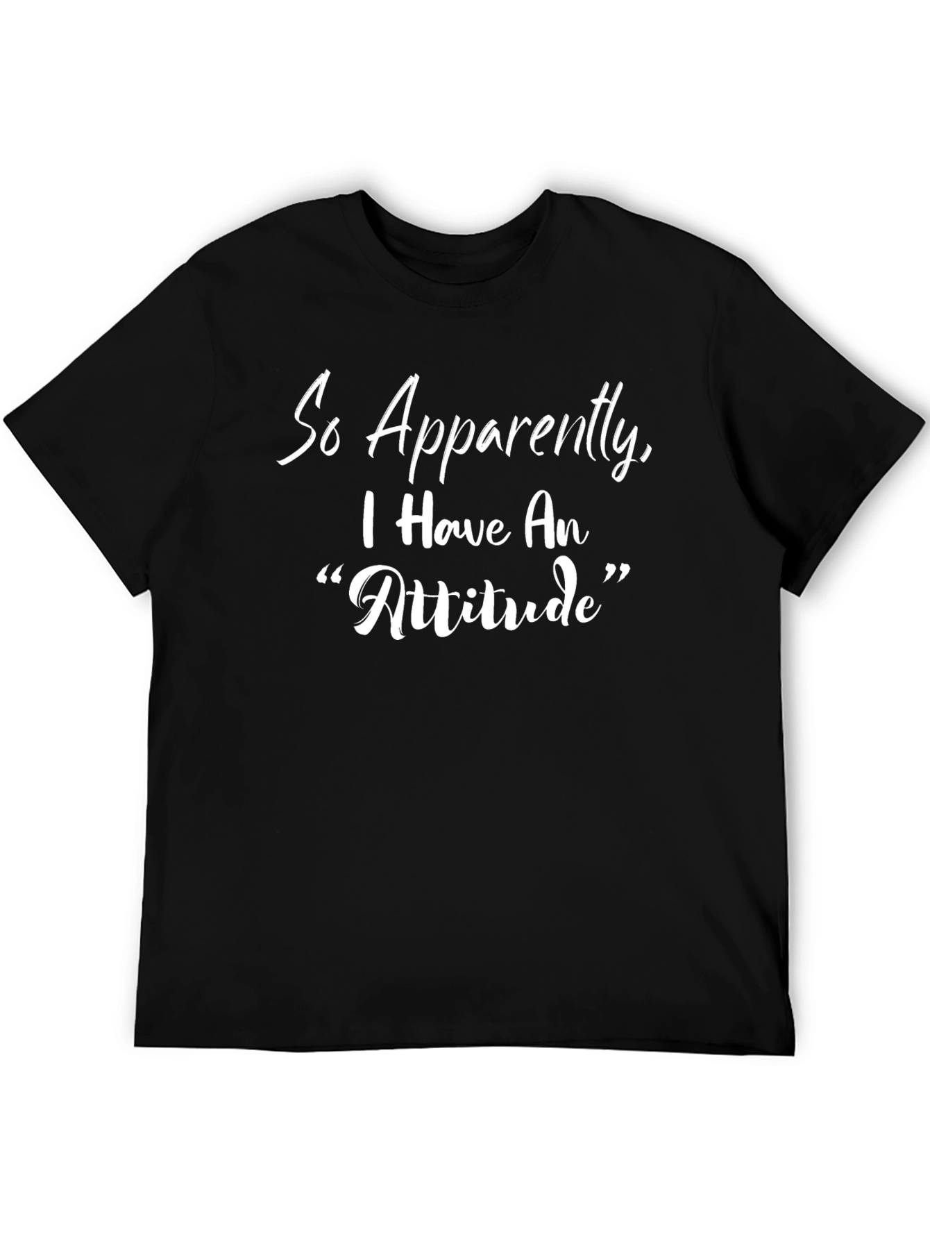 Black Funny Attitude Graphic T-Shirt view 5