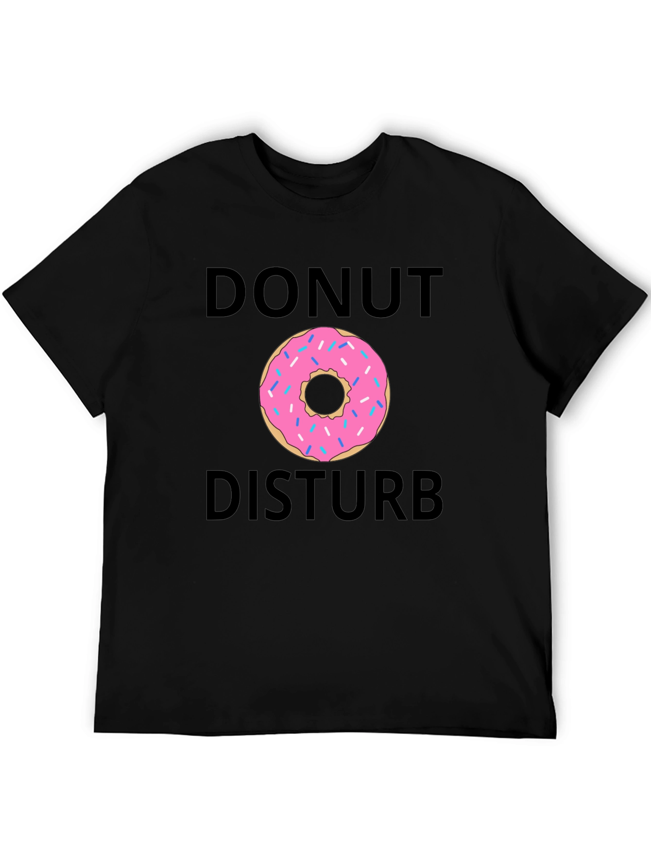 Black Donut Disturb T-Shirt - Funny Graphic Tee view 5