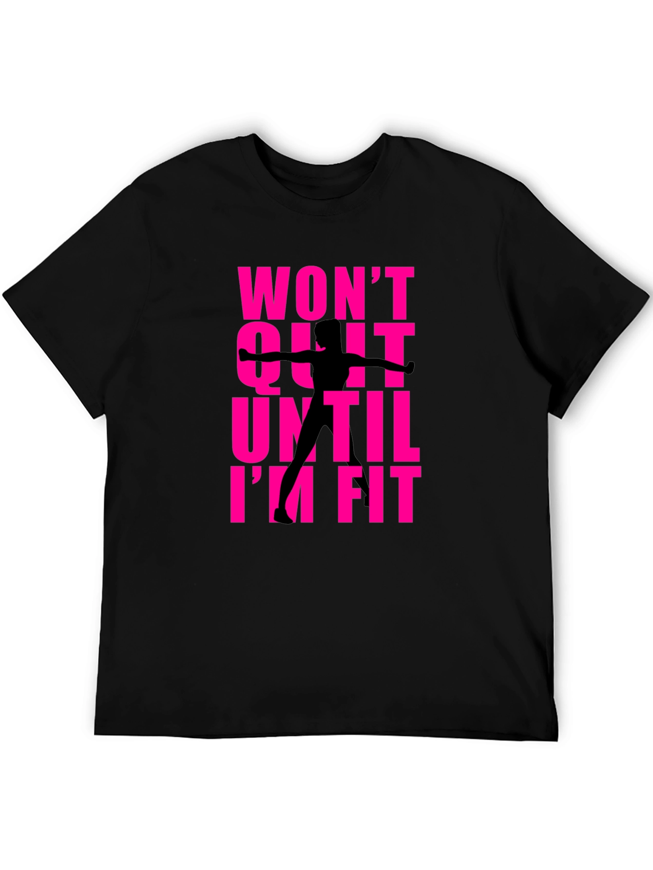 Black Won't Quit Fitness T-Shirt view 5