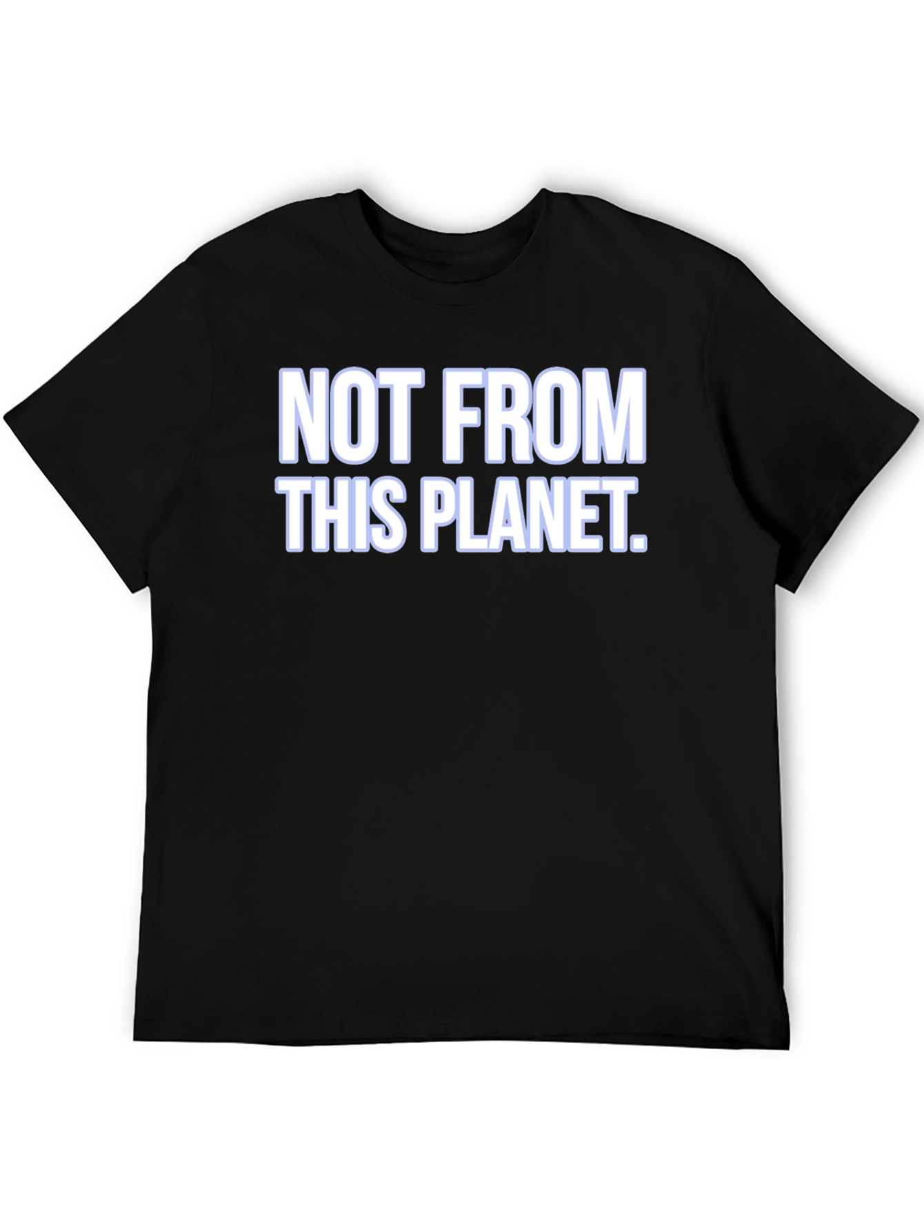 Black Not From This Planet Graphic Tee - Black Cotton Casual Shirt view 5