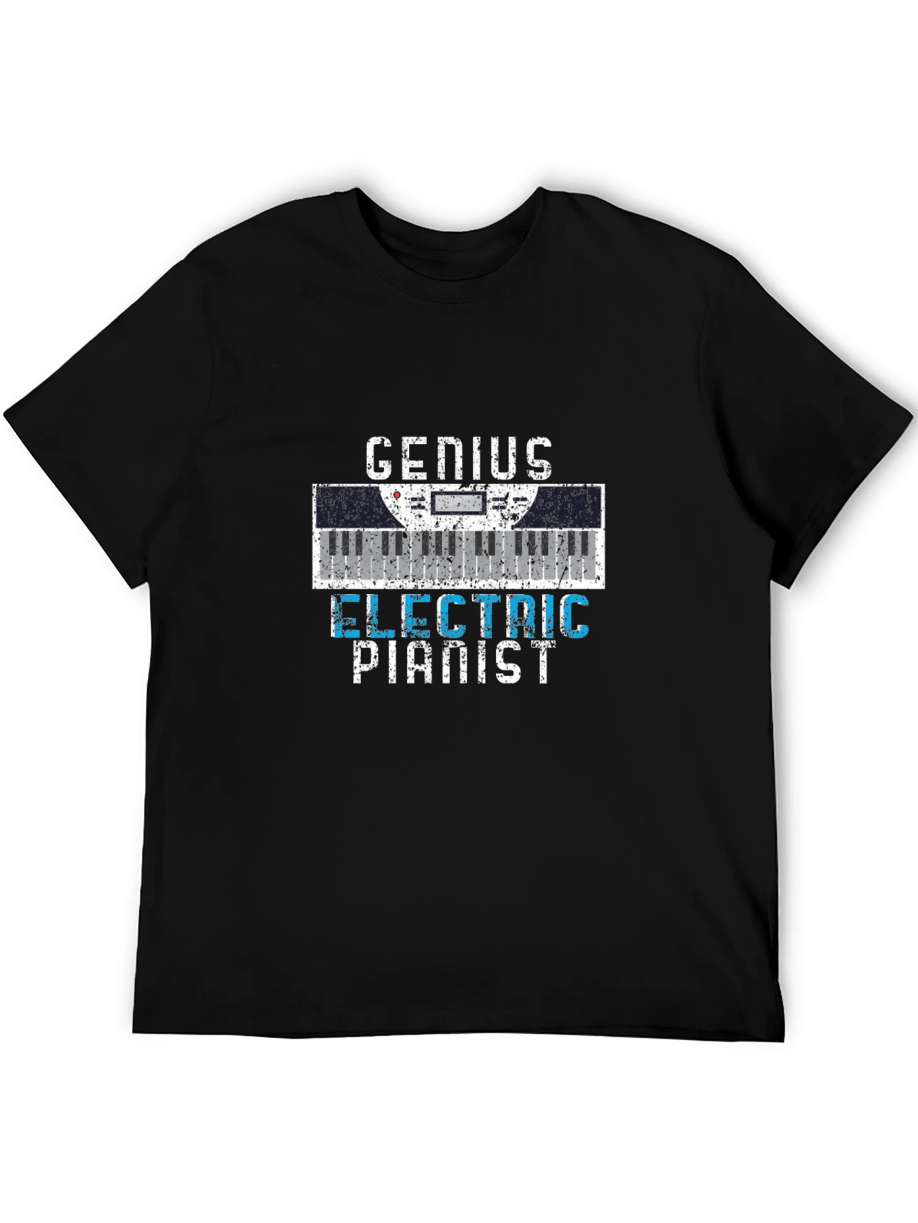 Black Genius Electric Pianist T-Shirt - Musician Apparel view 5