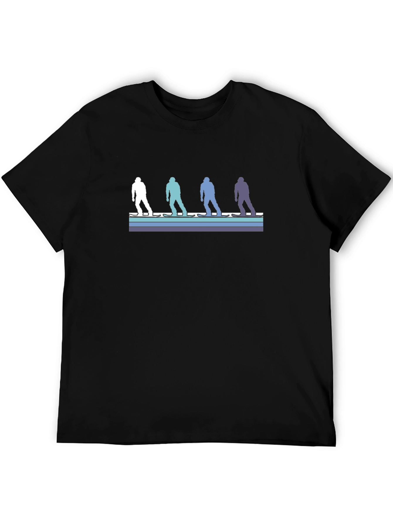 Black Retro Skier Silhouette Graphic Tee view 5