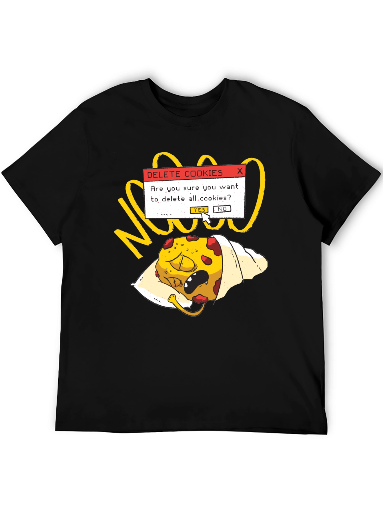 Black Delete Cookies T-Shirt - Funny Geek Tee view 5