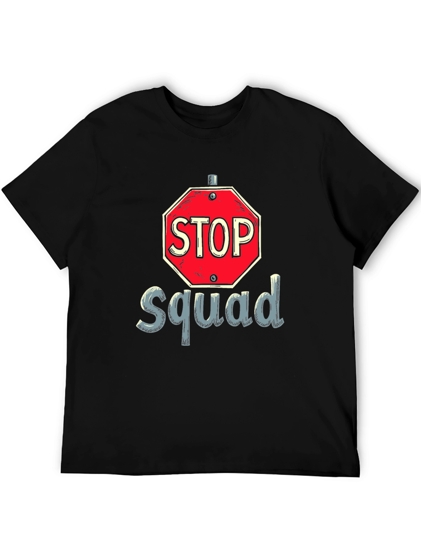 Black Stop Squad Graphic Tee - Men's Black T-Shirt view 5