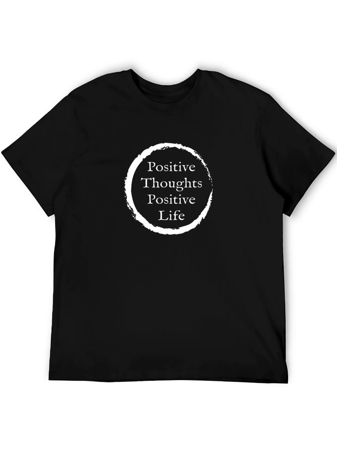 Black Positive Thoughts Positive Life T-Shirt view 5