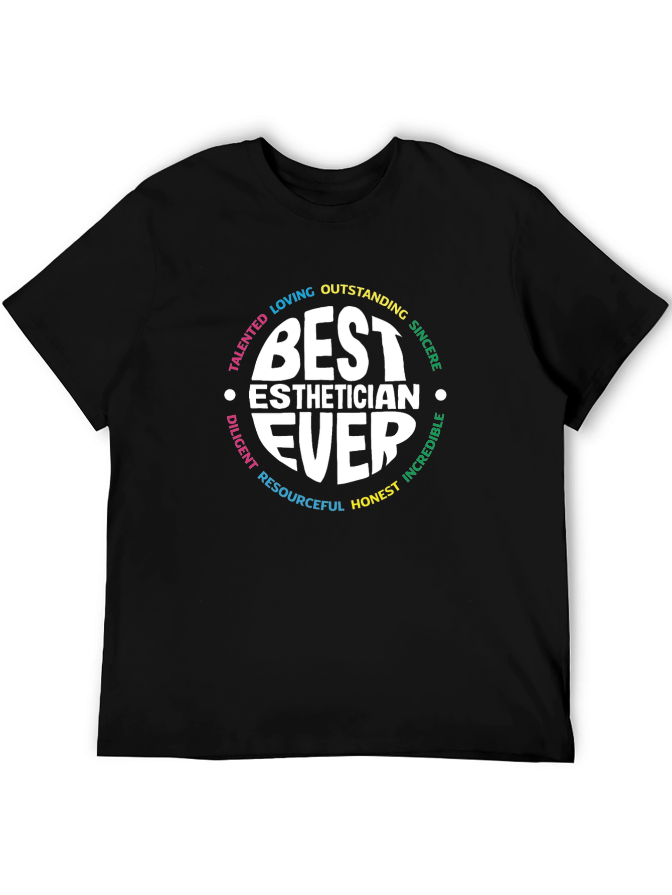 Black Best Esthetician Ever T-Shirt view 5