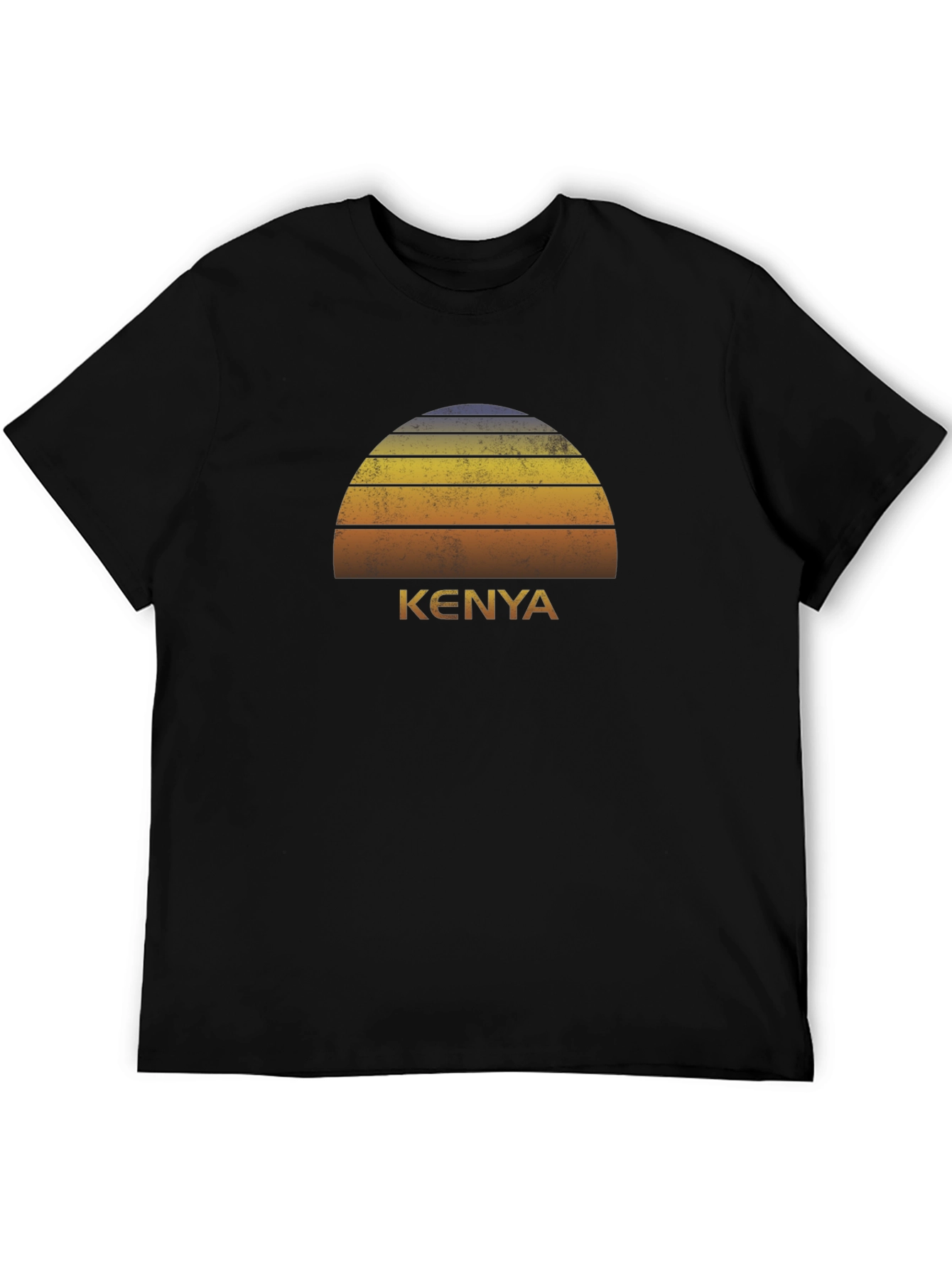 Black Vintage Kenya Sunset T-Shirt view 5