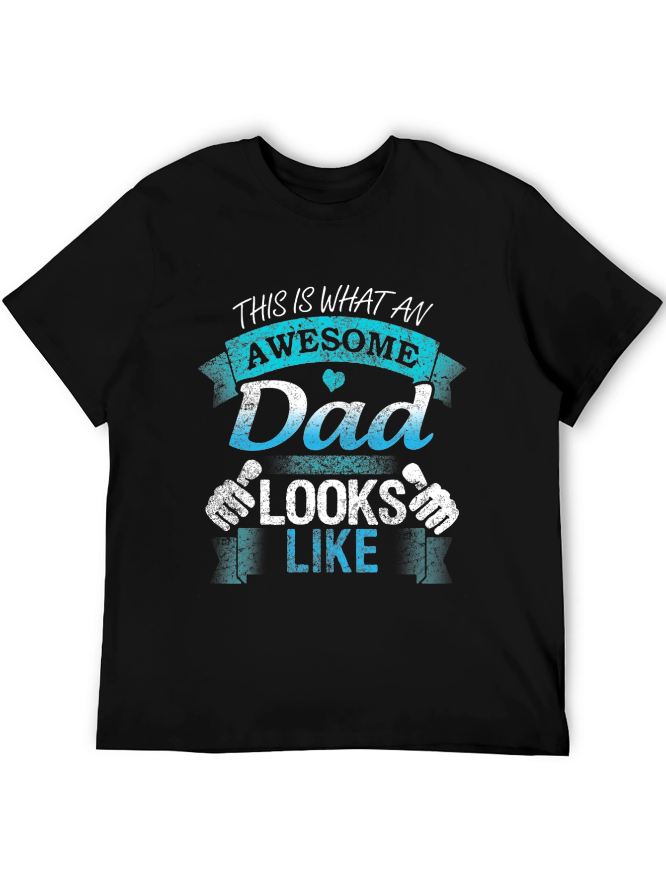 Black Awesome Dad T-Shirt - Father's Day Gift view 5
