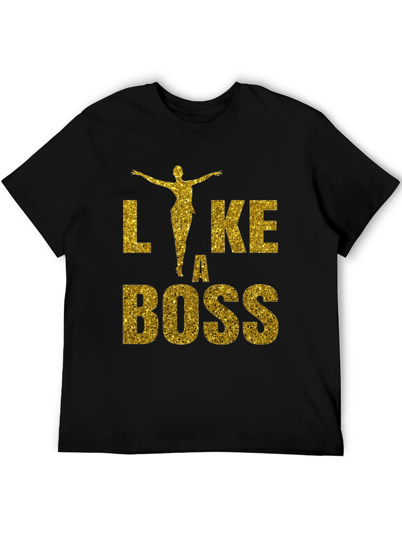Black Like A Boss Glitter Graphic T-Shirt view 5