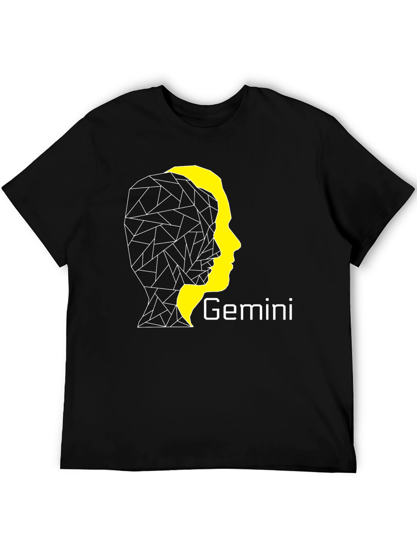 Black Gemini Zodiac T-Shirt - Stylish Black Tee view 5