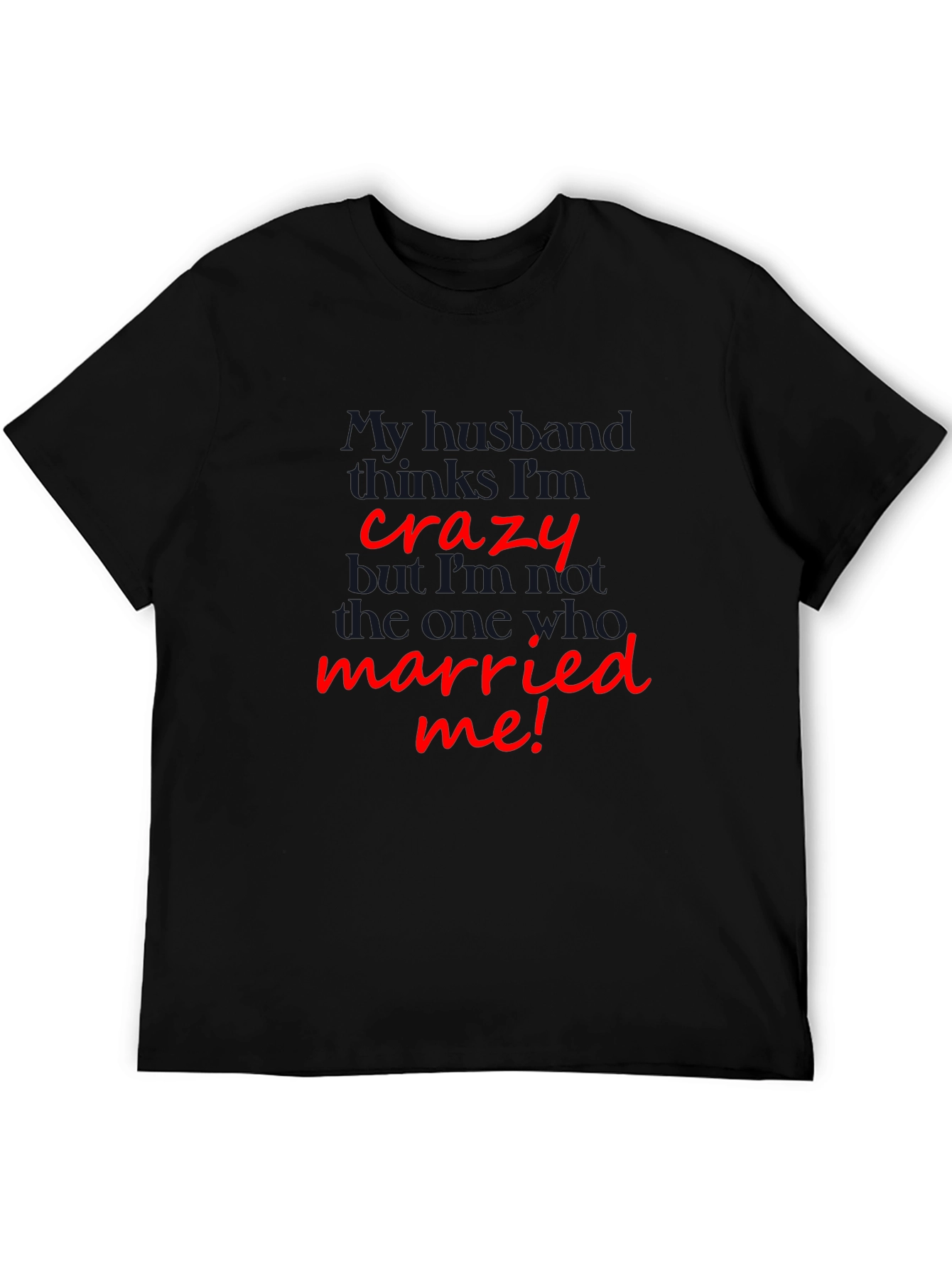 Black Crazy Wife Black Graphic Tee view 5