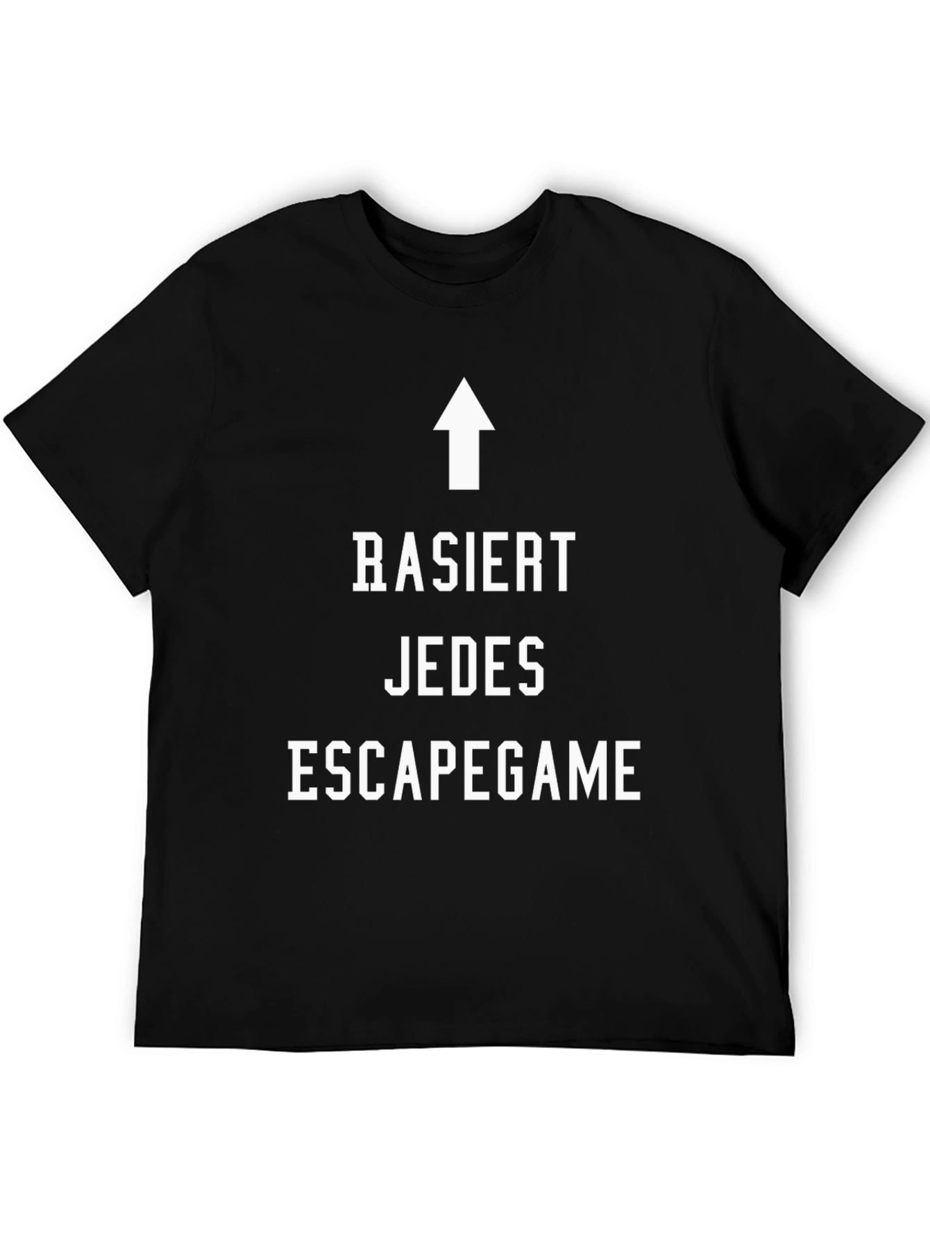 Black Escape Game T-Shirt - German Phrase view 5