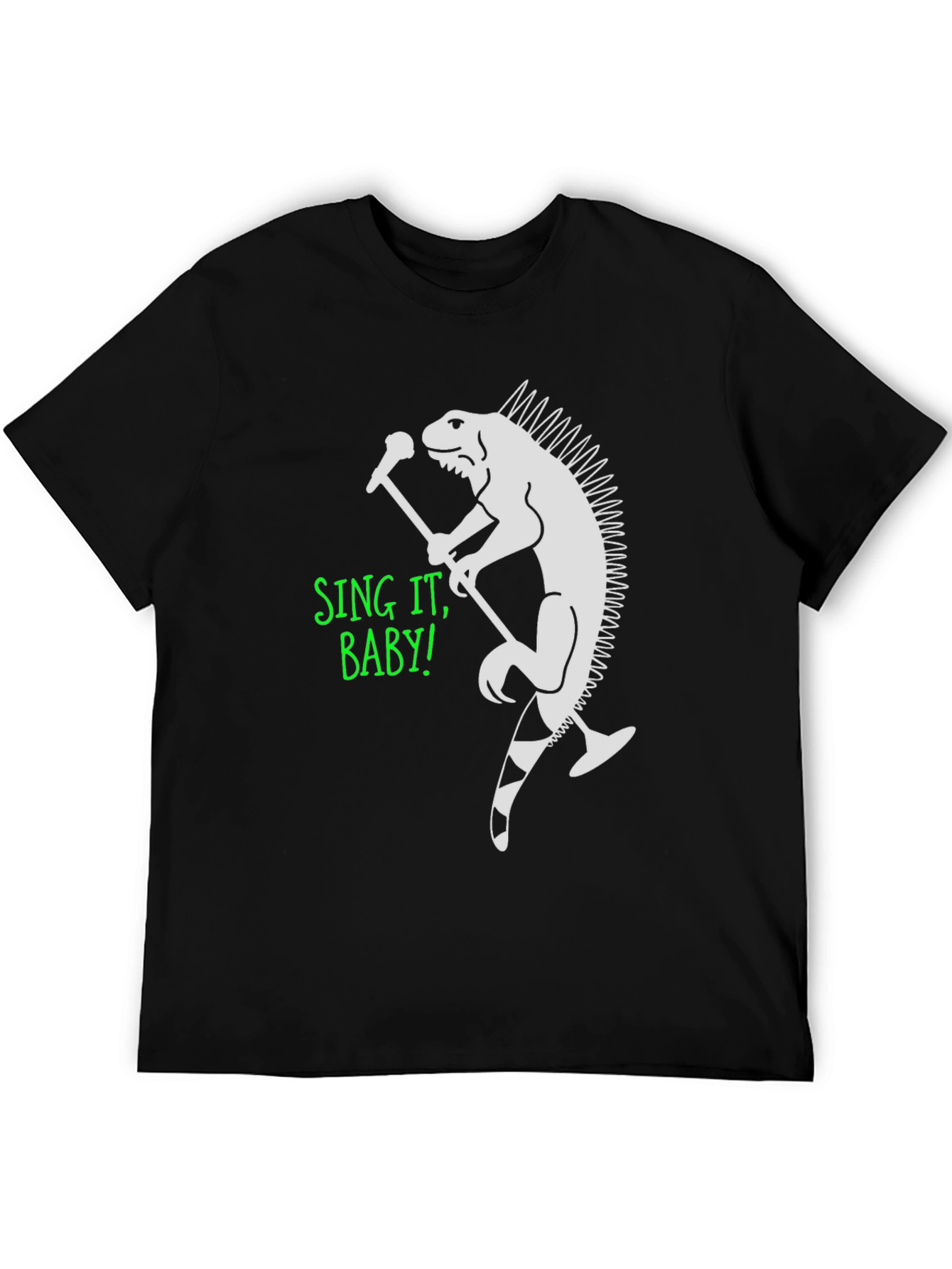 Black Iguana Singer Graphic T-Shirt - Sing It Baby! view 5