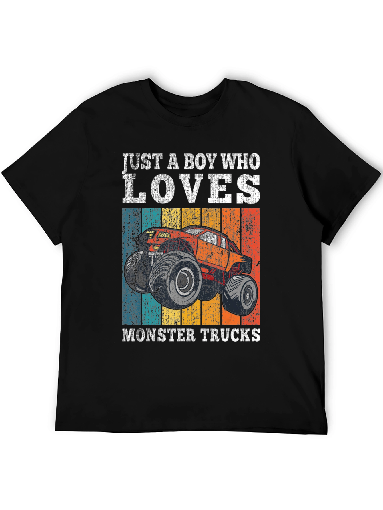 Black Monster Truck Lover Graphic Tee view 5