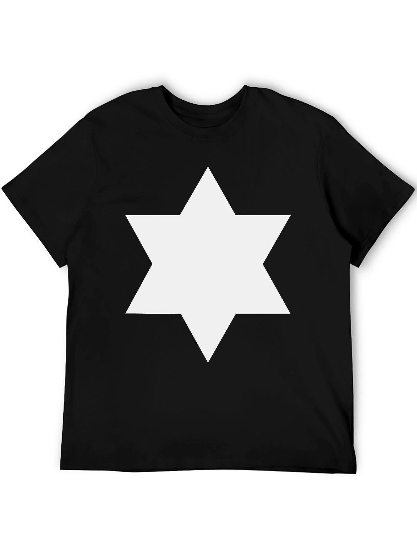 Black Star of David Graphic Tee - Black Cotton Blend view 5