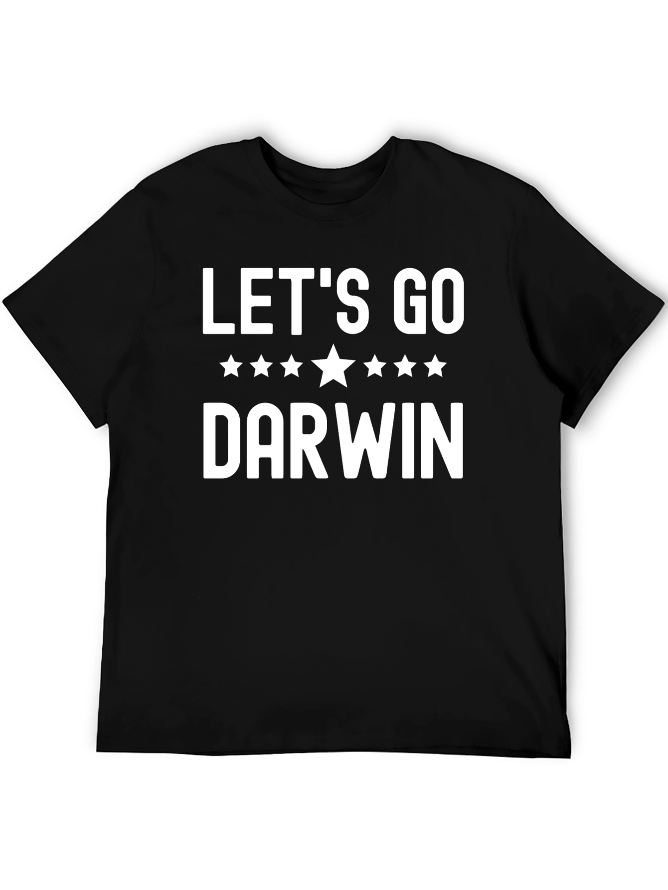 Black Let's Go Darwin Black T-Shirt view 5