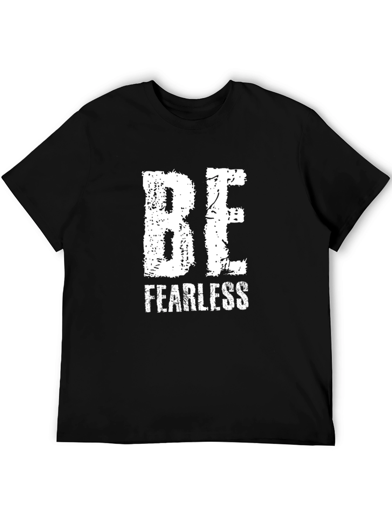 Black Be Fearless Black Graphic T-Shirt view 5