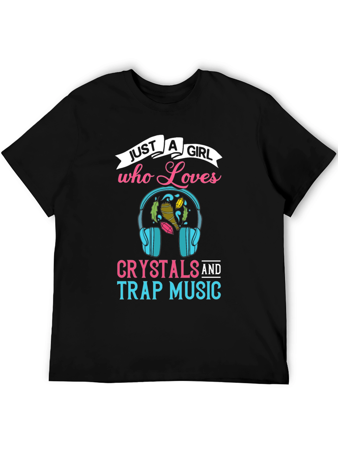Black Crystals and Trap Music T-Shirt for Girls view 5