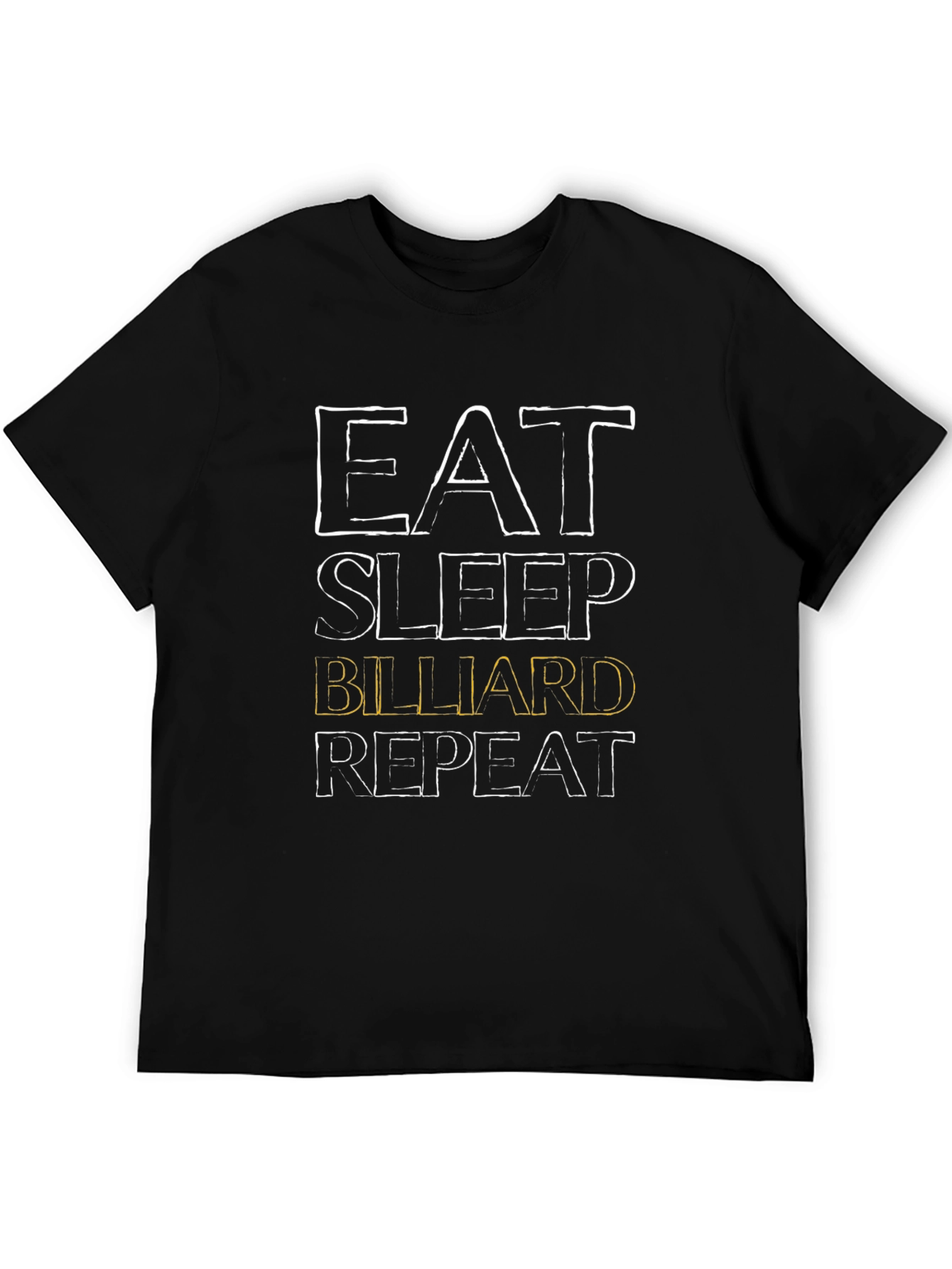 Black Eat Sleep Billiard Repeat Black T-Shirt view 5