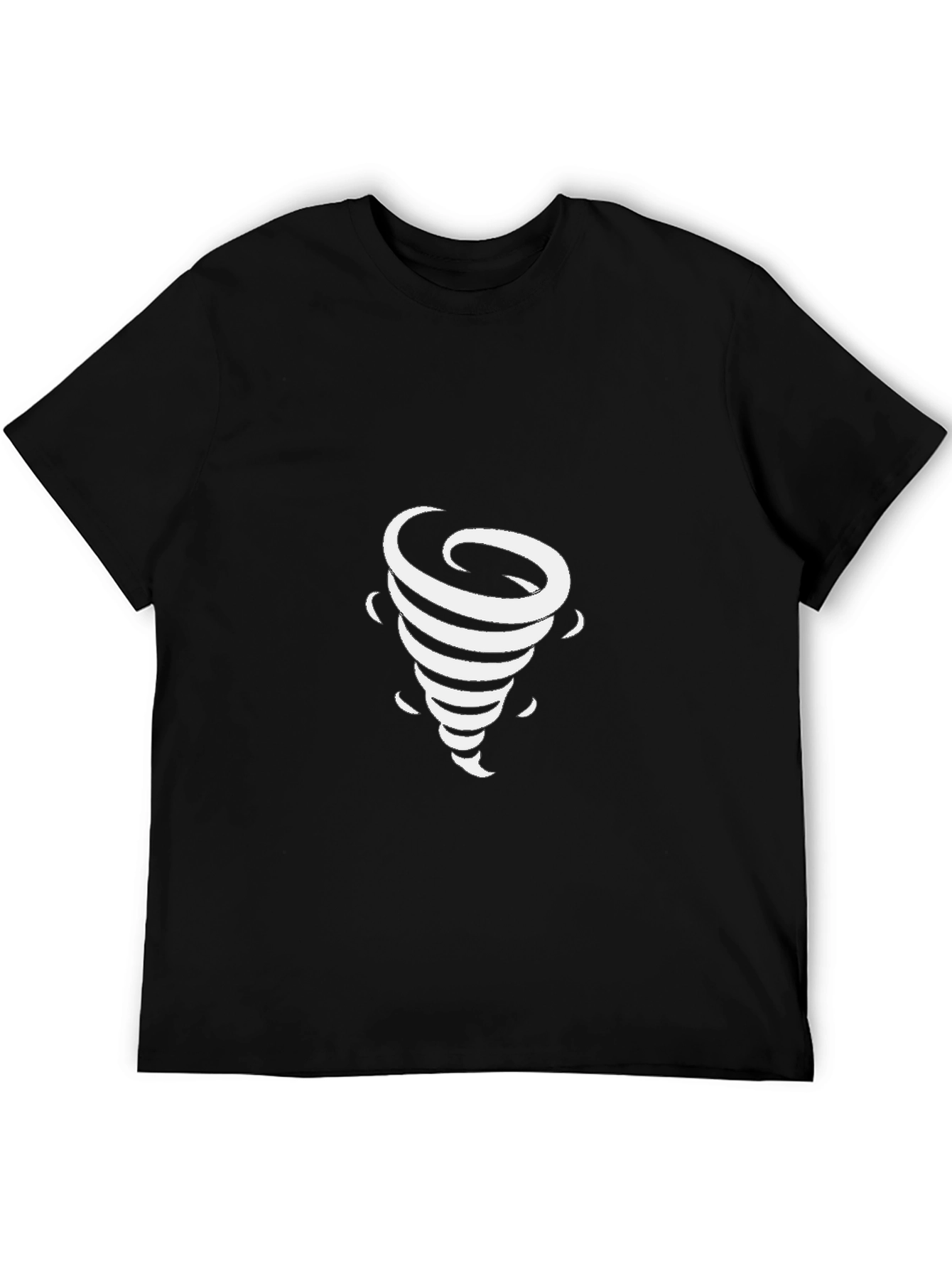 Black Men's Black Tornado Graphic T-Shirt view 5