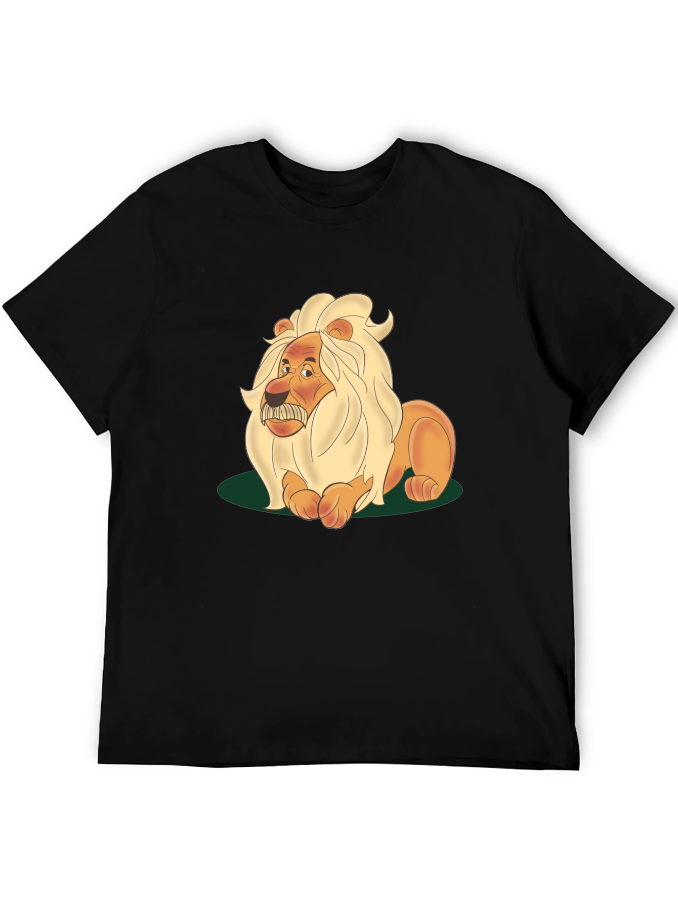 Black Lion Cartoon Graphic Tee - Black view 5