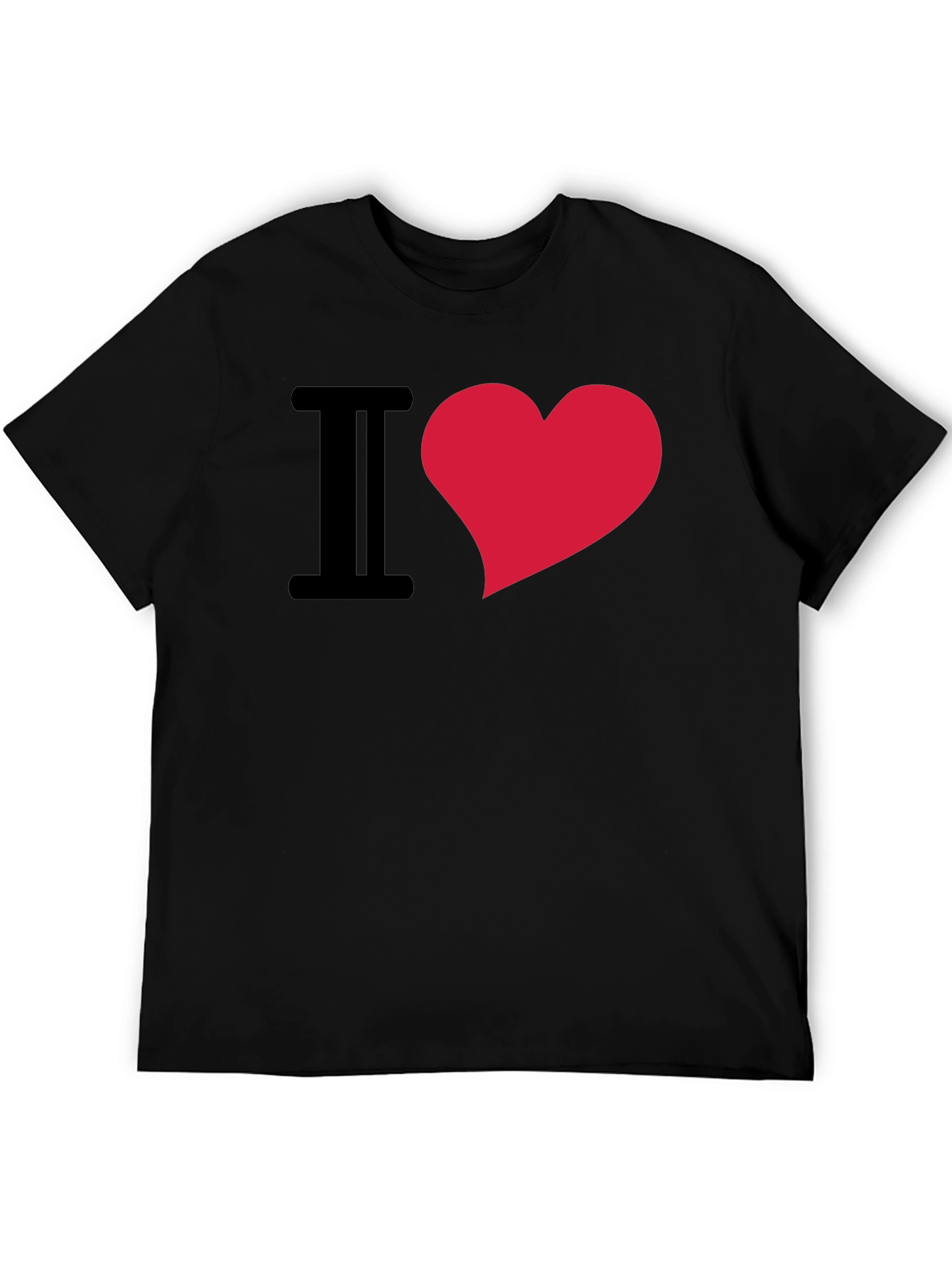 Black I Heart Graphic Tee - Trendy & Comfortable view 5
