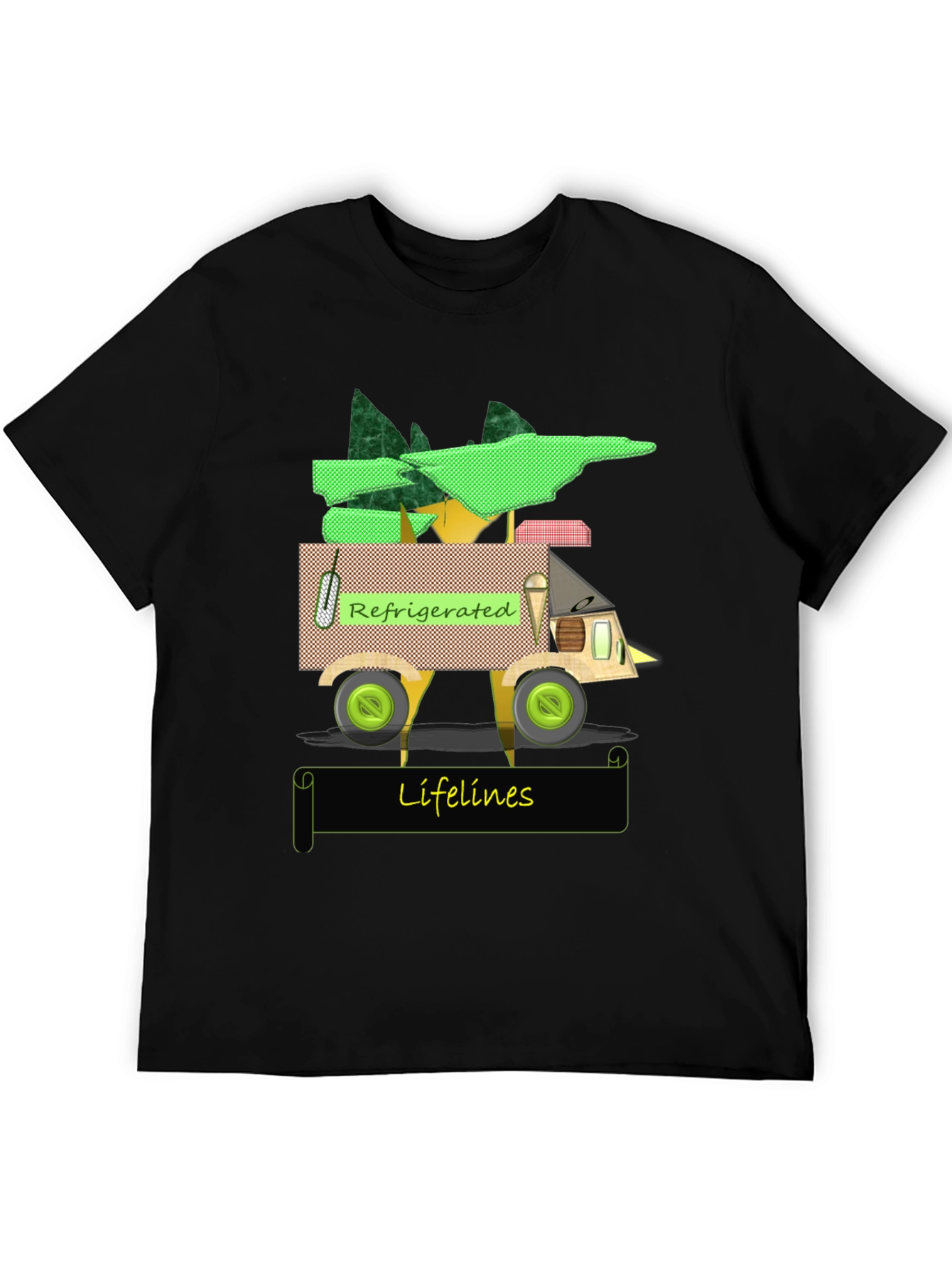 Black Refrigerated Lifelines Graphic T-Shirt view 5