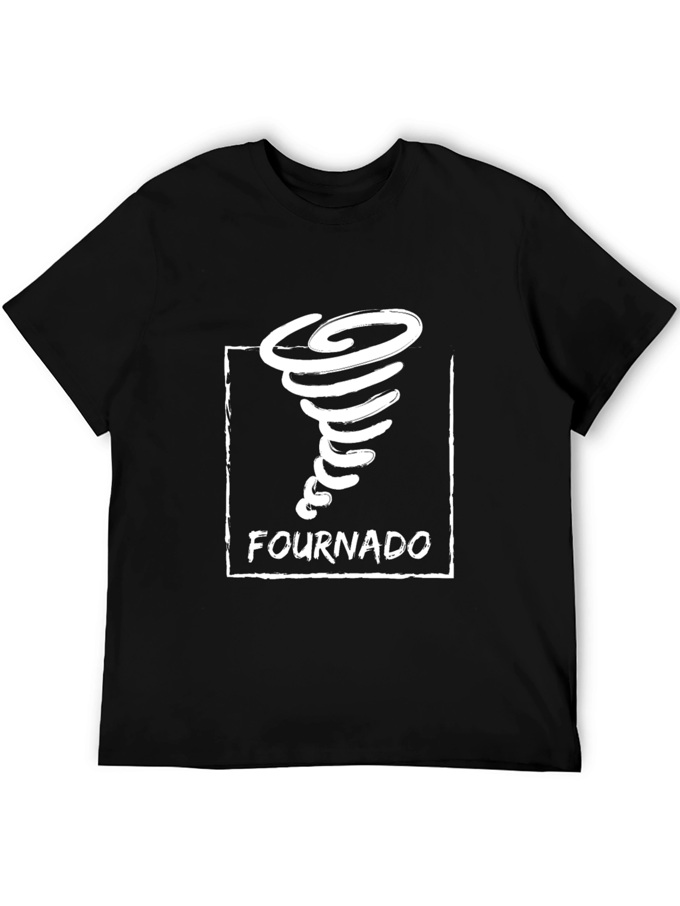 Black Fournado Graphic Tee - Quirky Tornado Design view 5