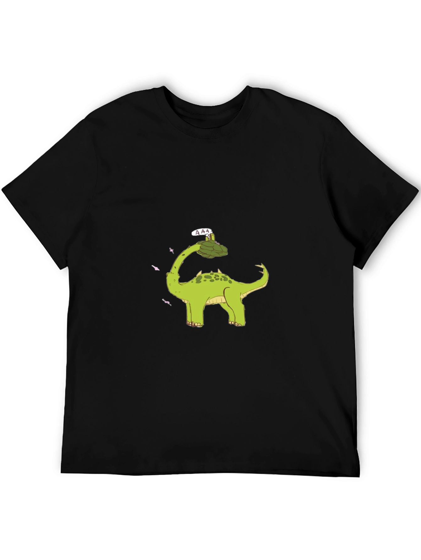 Black Dinosaur Graphic Print T-Shirt - Black view 5