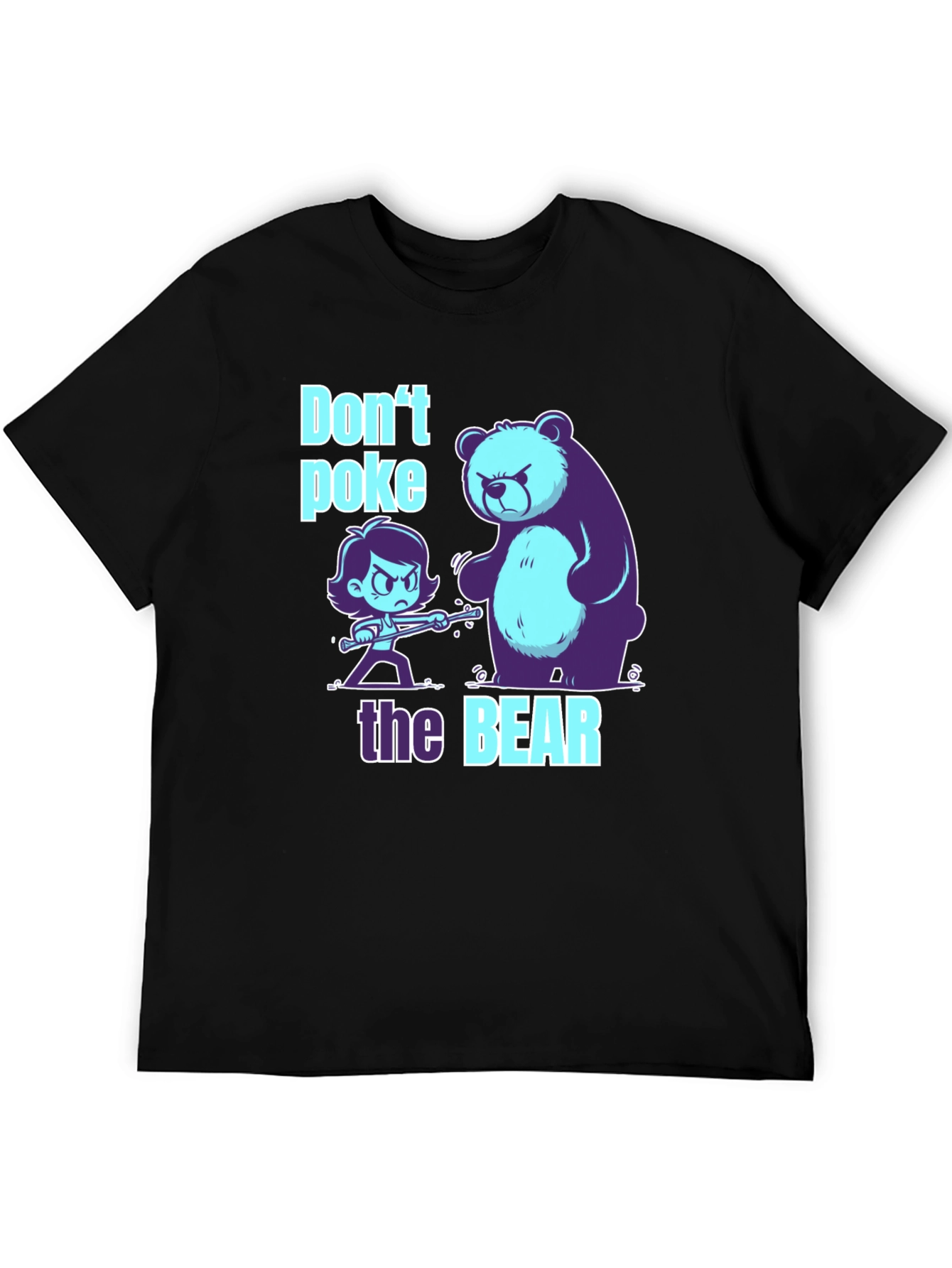 Black Don't Poke the Bear Graphic T-Shirt view 5