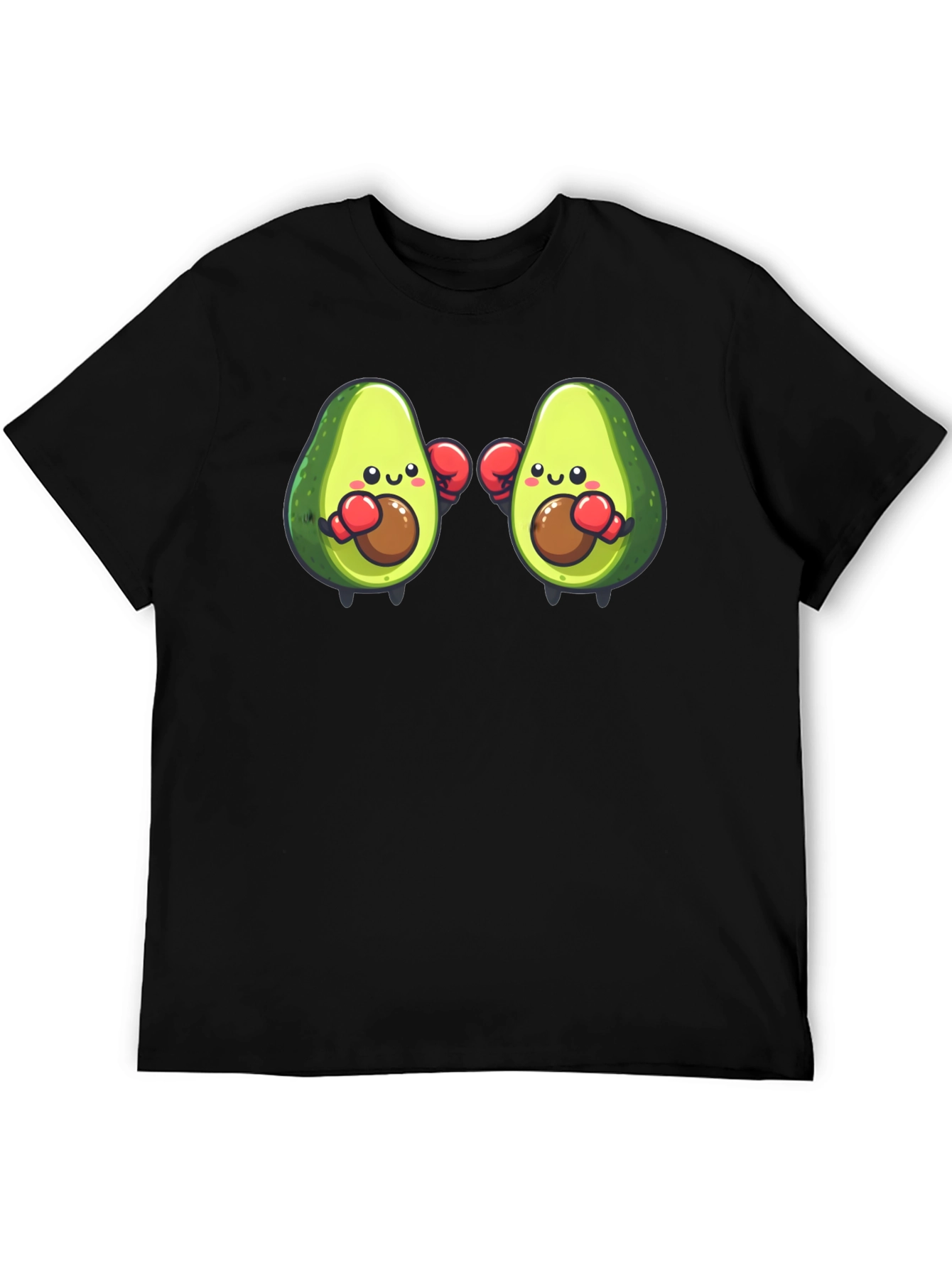 Black Avocado Boxer T-Shirt - Funny Cartoon Tee view 5