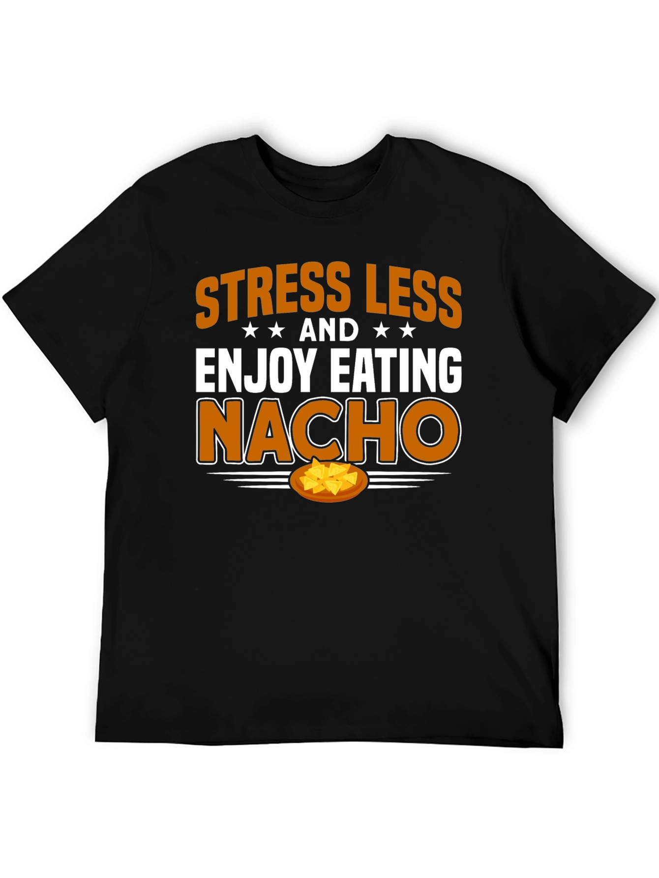 Black Stress Less Nacho T-Shirt view 5