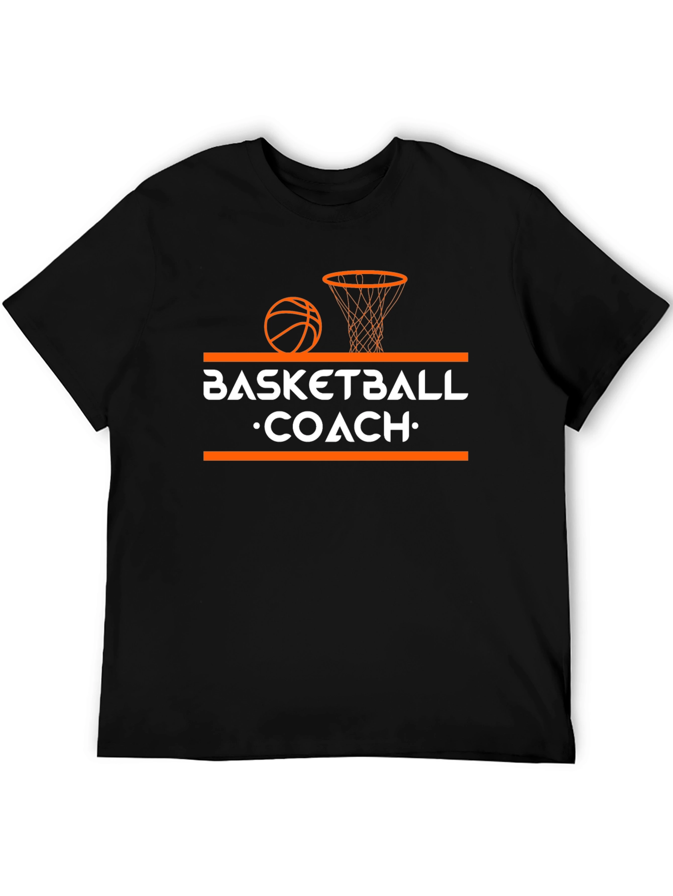 Black Basketball Coach T-Shirt - Black Graphic Tee view 5