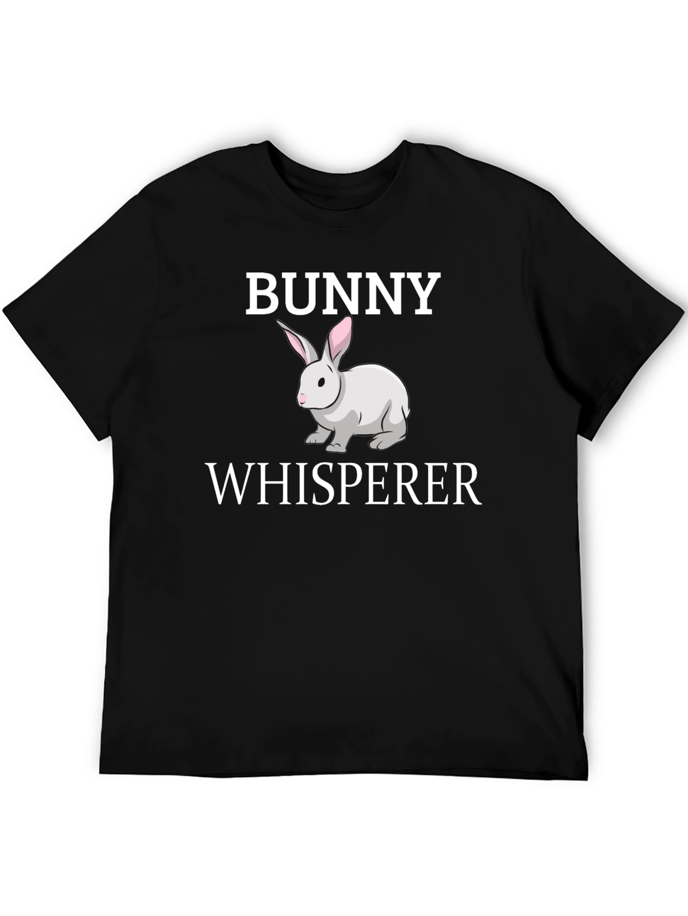 Black Bunny Whisperer Graphic Tee - Soft Cotton T-Shirt view 5