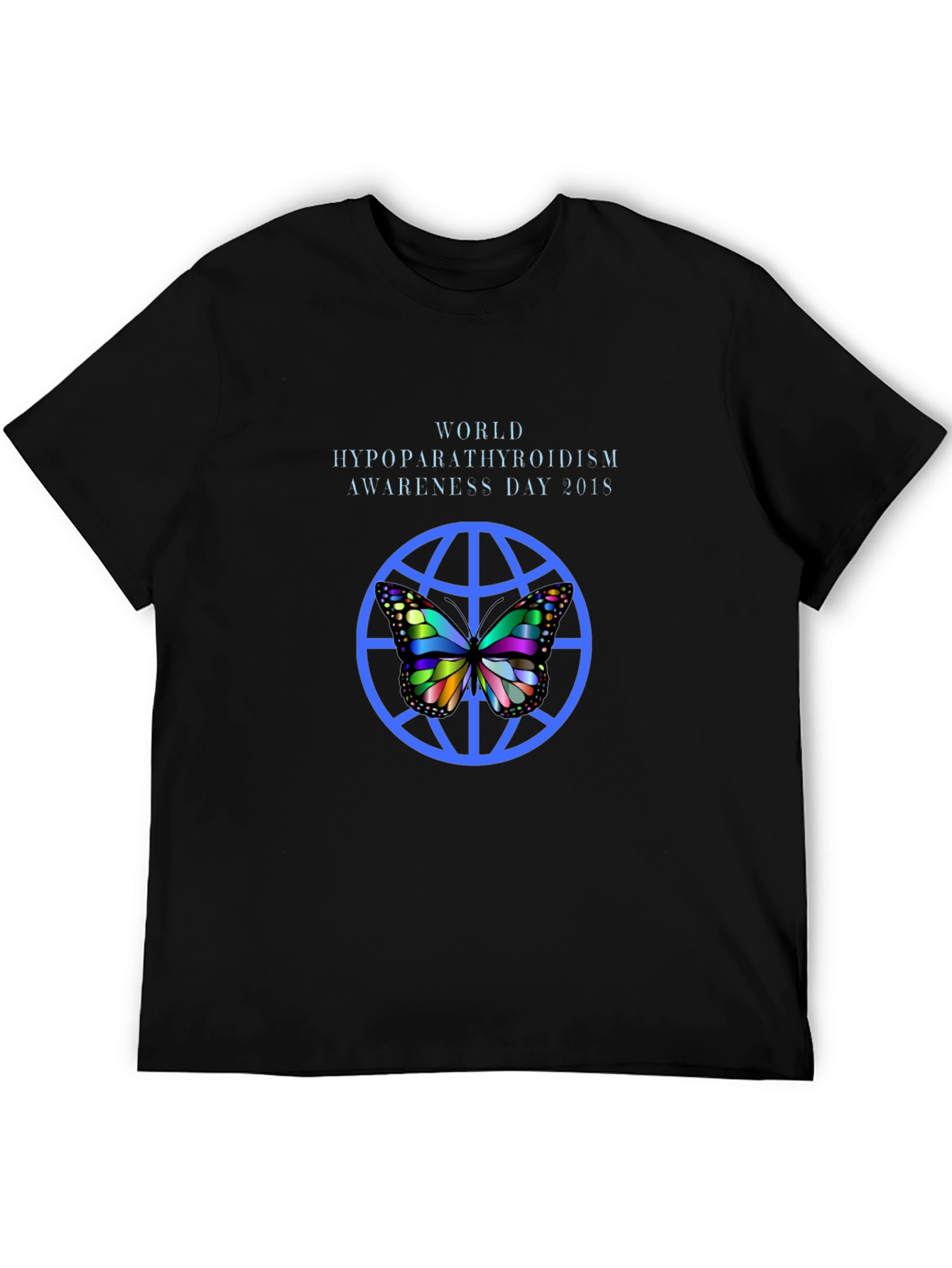 Black Hypoparathyroidism Awareness T-Shirt view 5