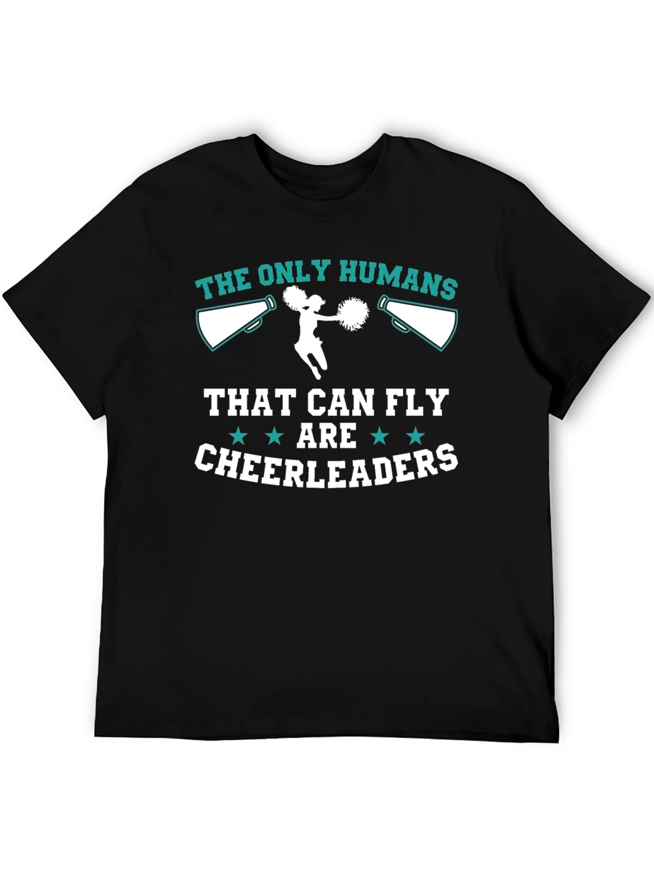 Black Cheerleader T-Shirt: The Only Humans That Can Fly view 5