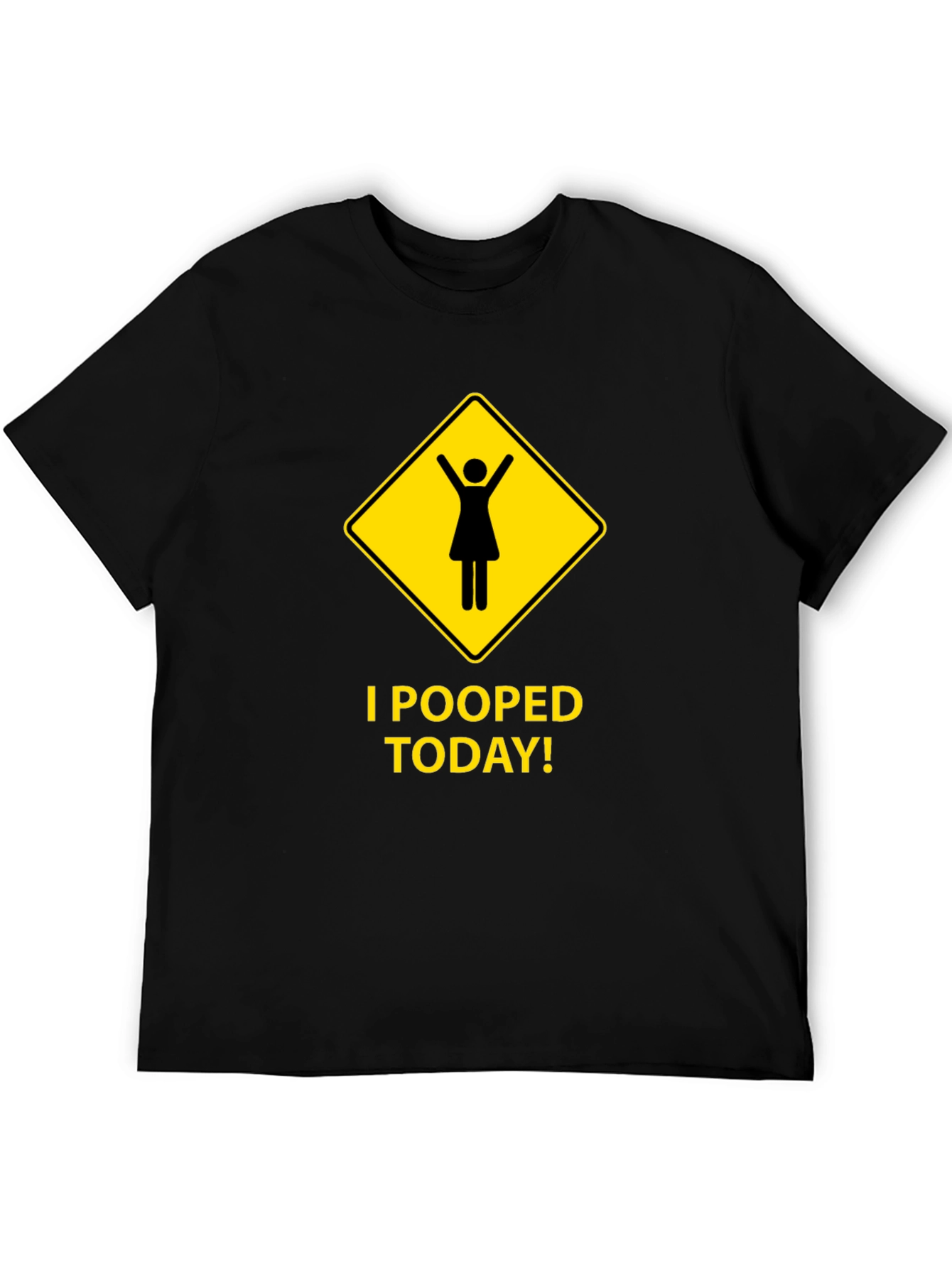 Black I Pooped Today! Novelty Graphic T-Shirt view 5