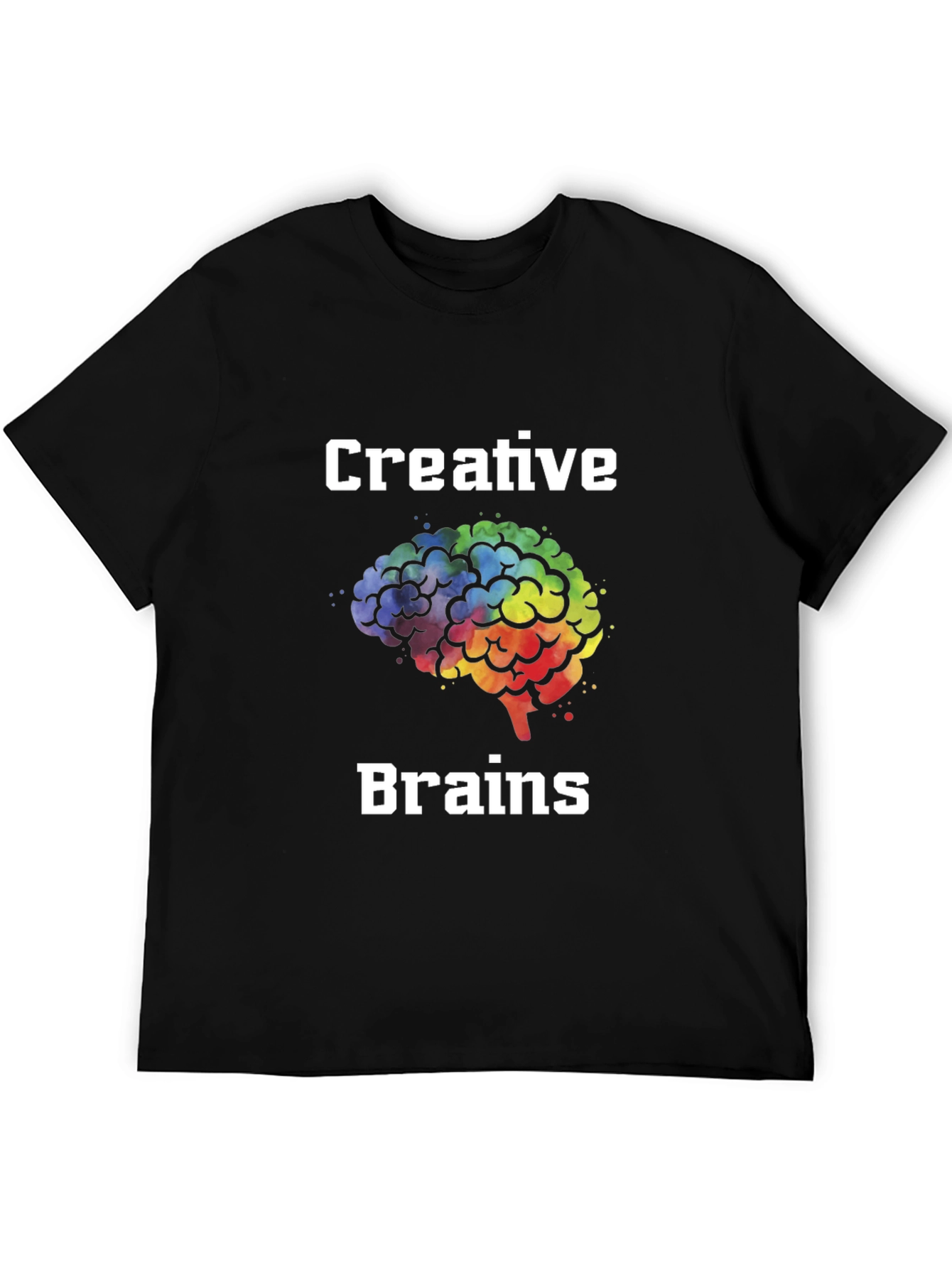 Black Creative Brains T-Shirt - Artistic Mind Apparel view 5