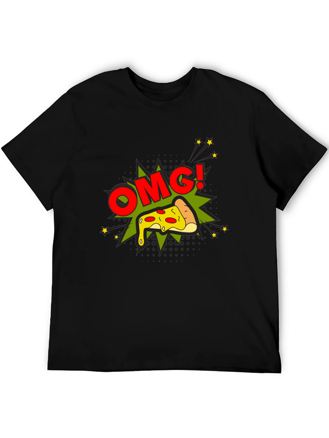 OMG! Pizza Graphic Tee - Casual Comfort - 5
