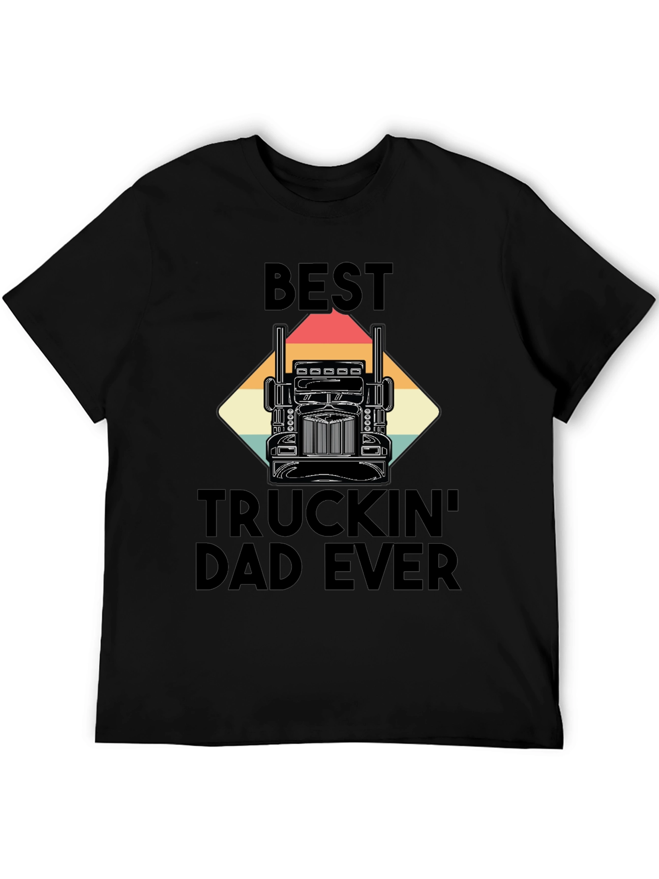 Black Best Truckin' Dad Ever T-Shirt - Black view 5