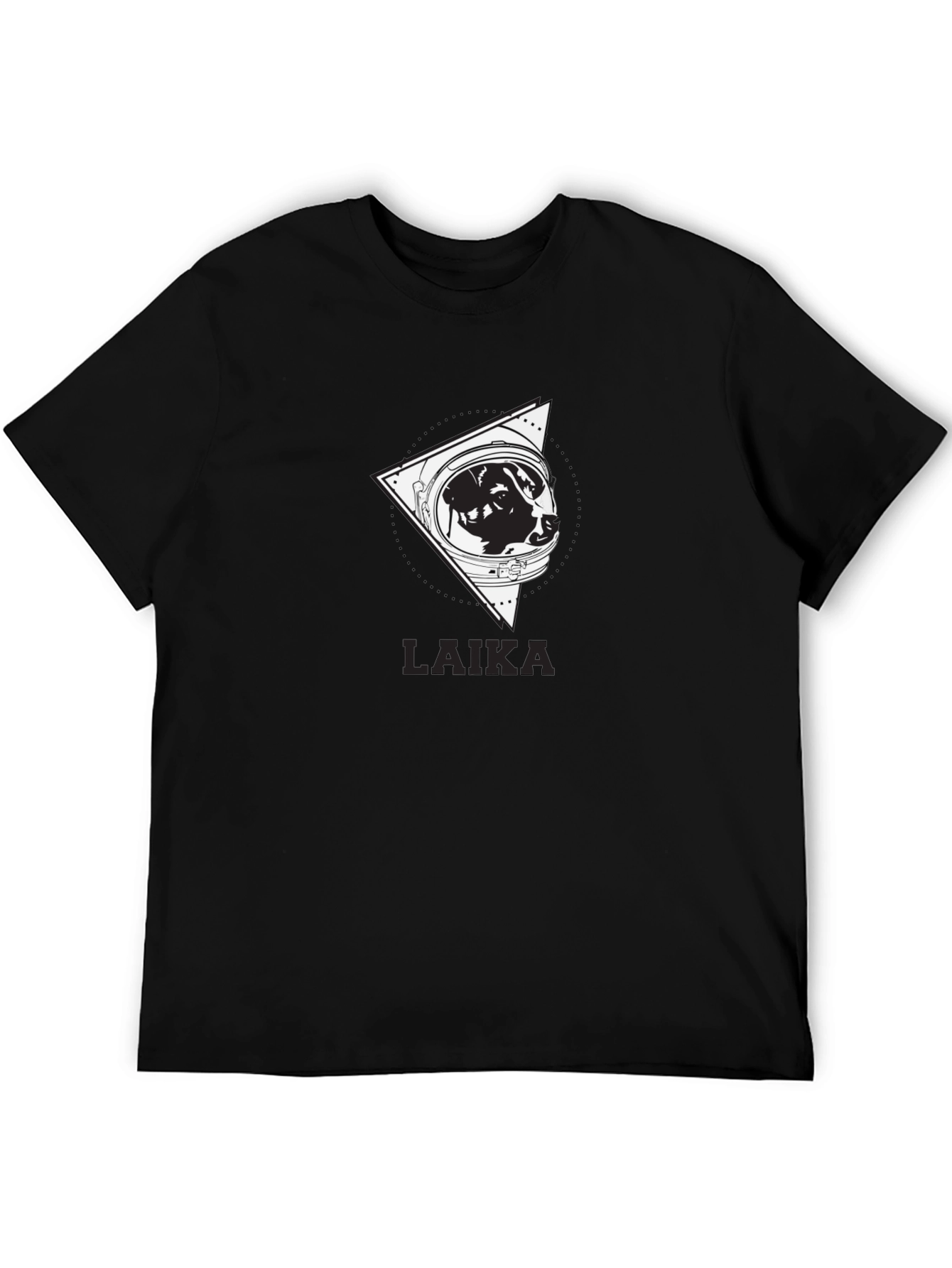 Black Laika Space Dog Graphic Tee - Unisex view 5