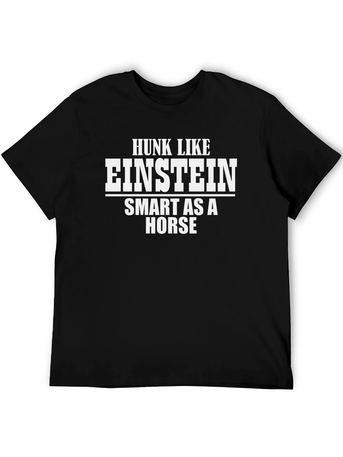 Black Hunk Like Einstein Humor Graphic Tee view 5
