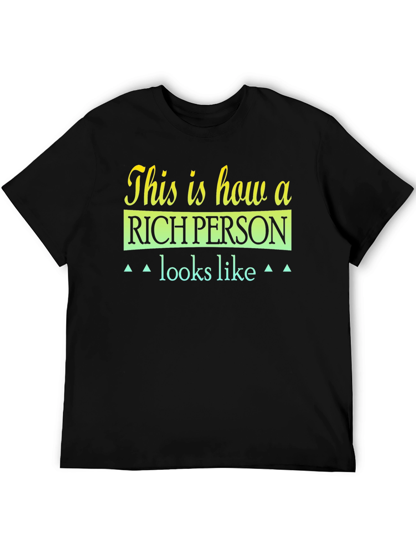 Black Rich Person Graphic Tee - Premium Cotton Blend, Unique Design view 5