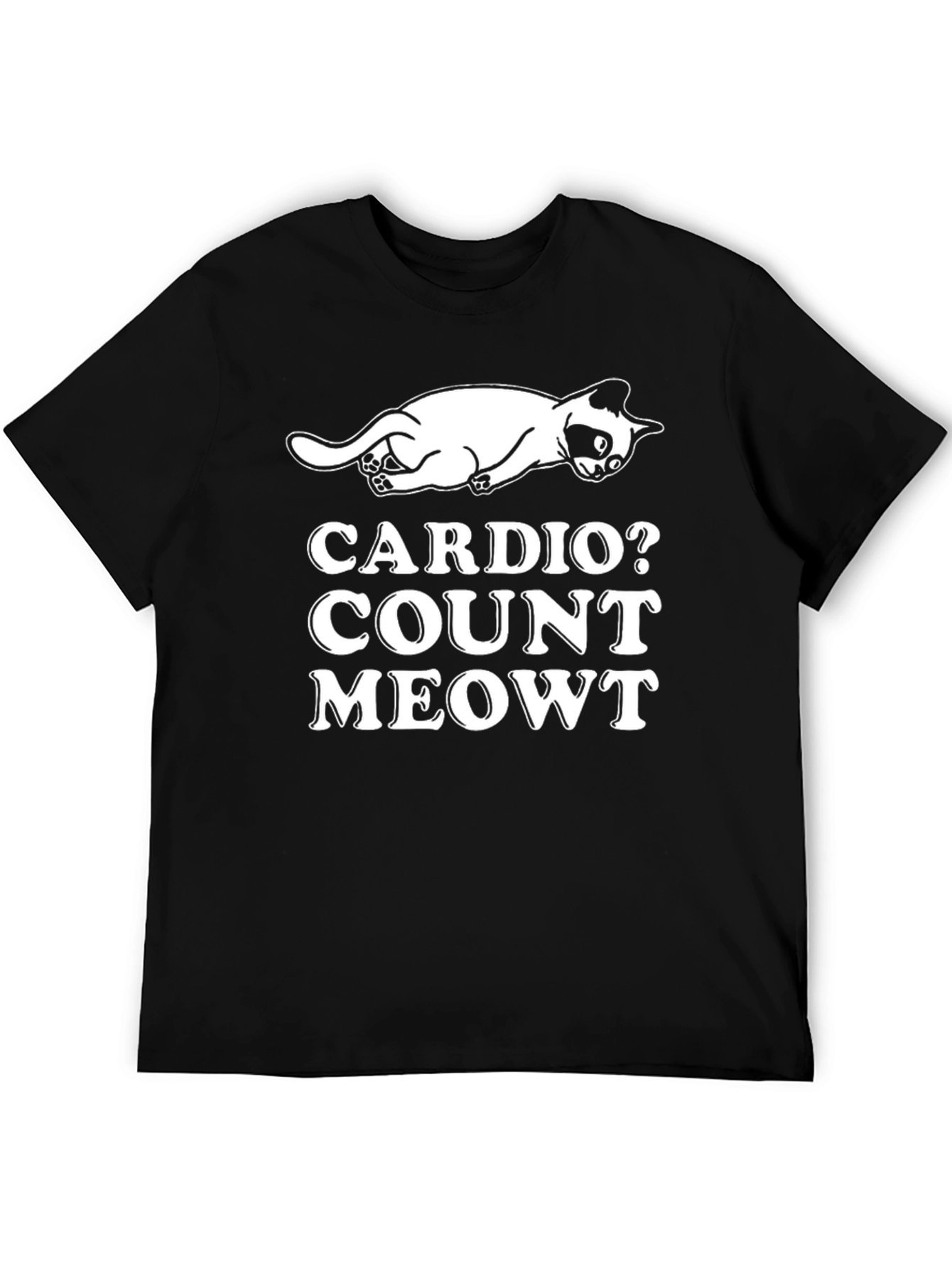 Black Cardio Count Meowt T-Shirt view 5